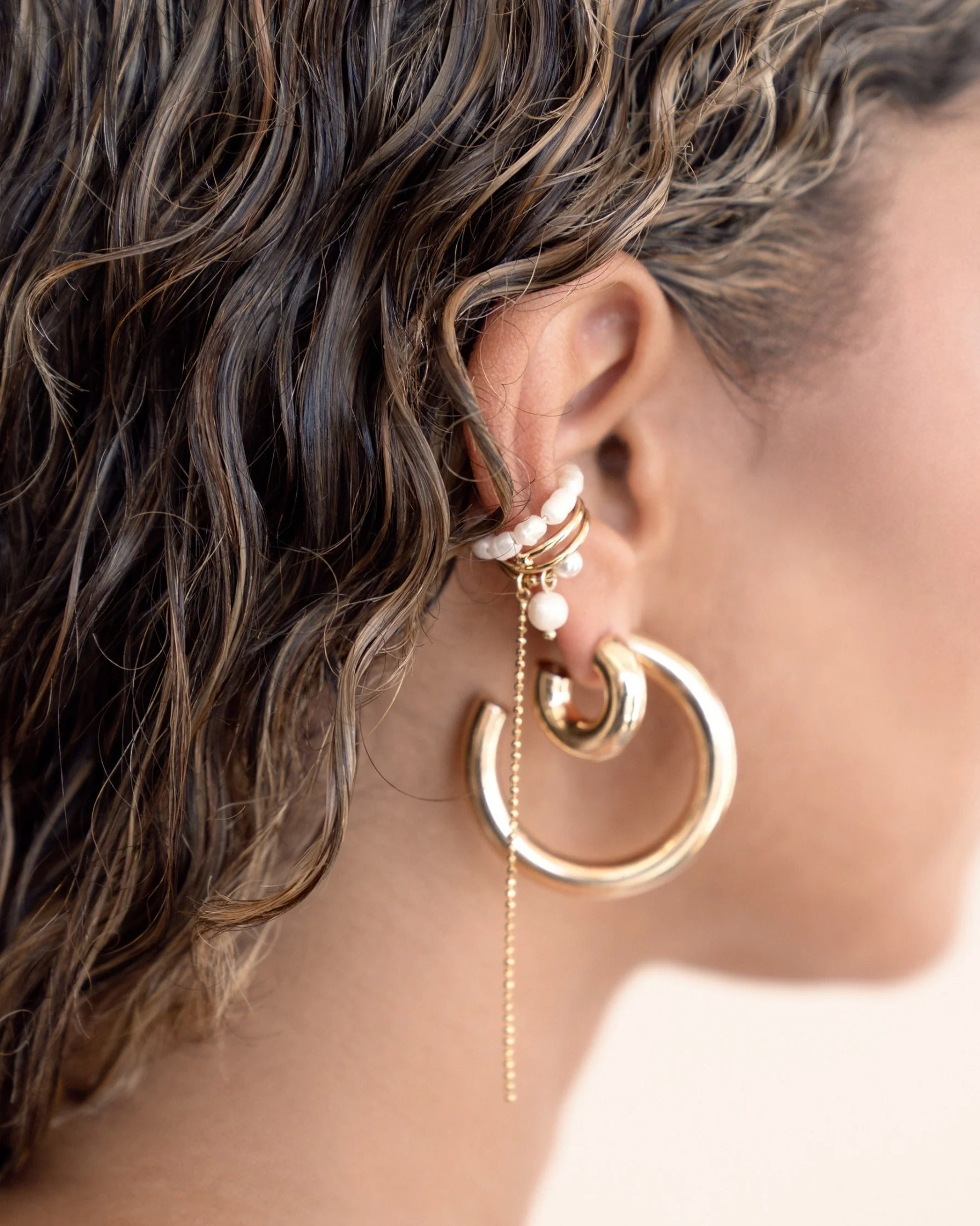 Pearl Drama Ear Cuff Set - Image 2