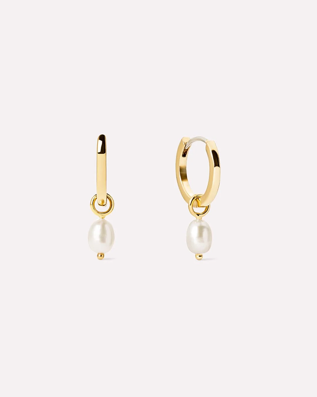 Pearl Huggie Hoops - Frida