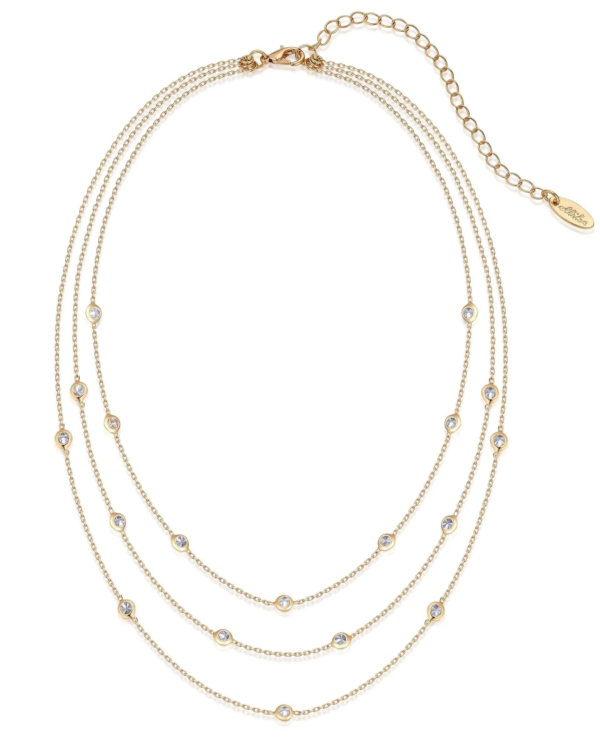 Perfect Crystal Dotted Layered Necklace - Image 3