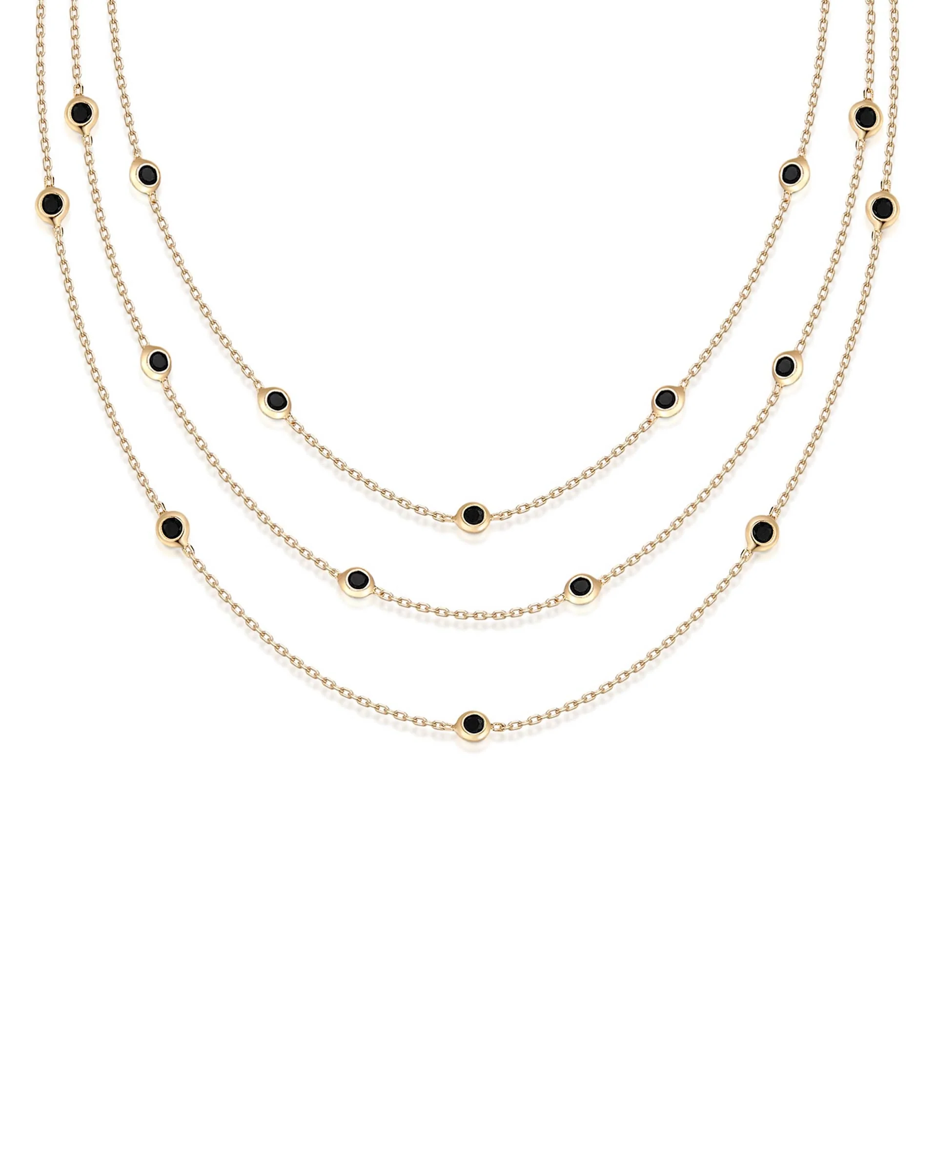 Perfect Crystal Dotted Layered Necklace - Image 9