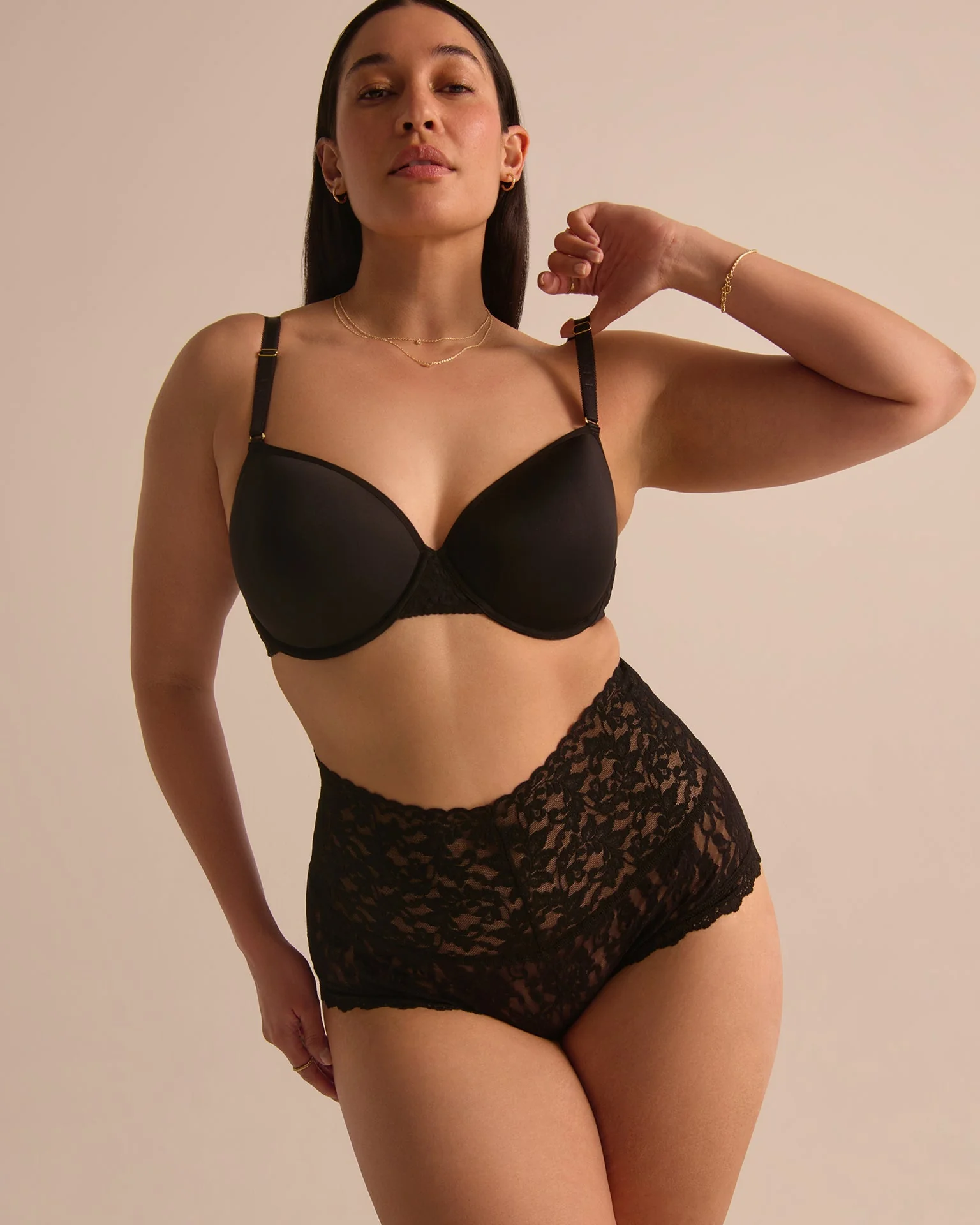 Plus Retro Boyshort Black