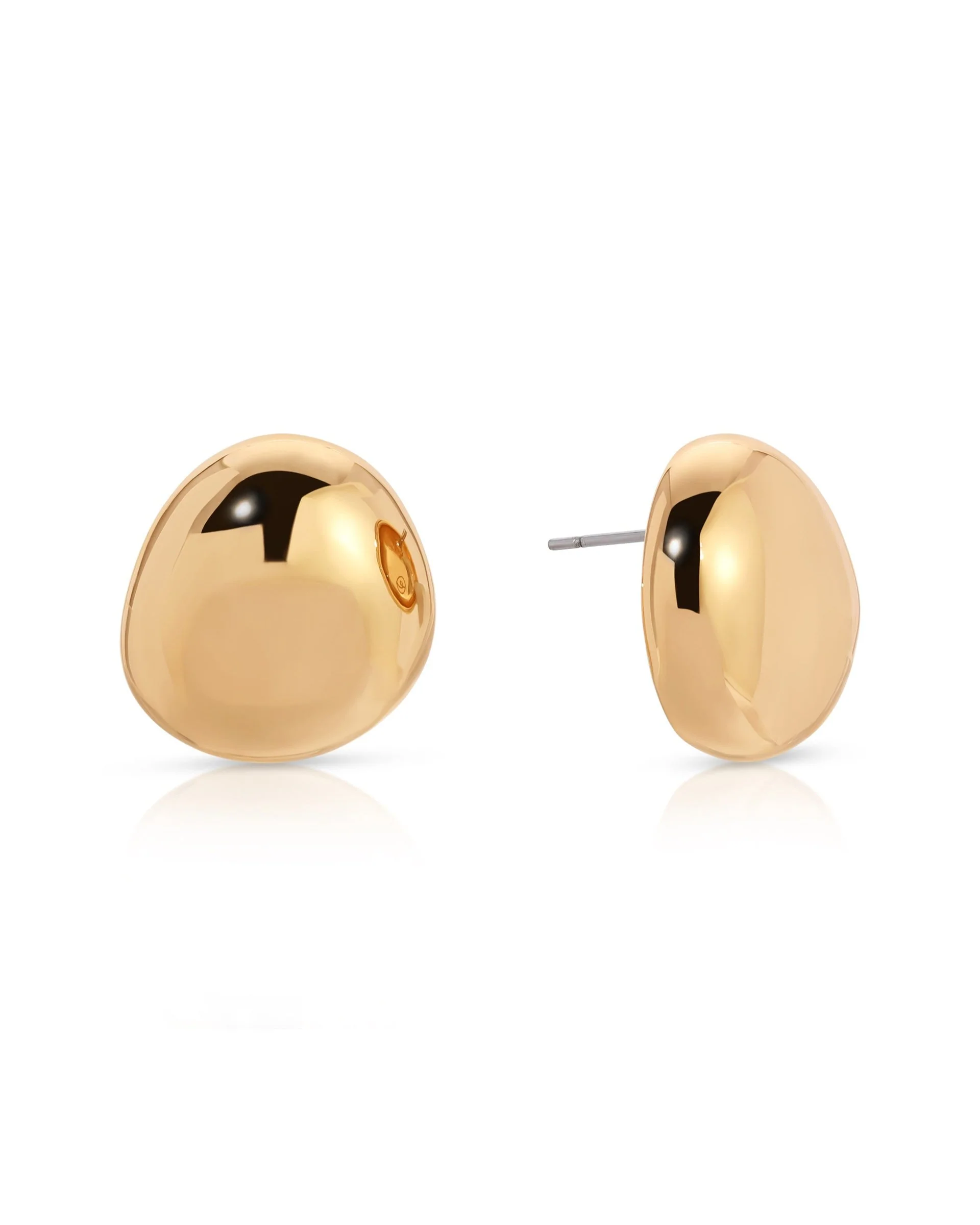 Polished Pebble Stud Earrings - Image 10