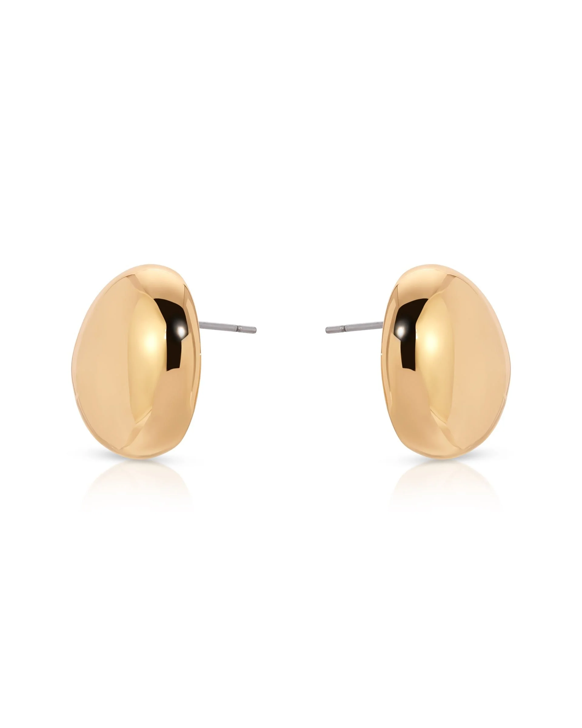 Polished Pebble Stud Earrings - Image 6