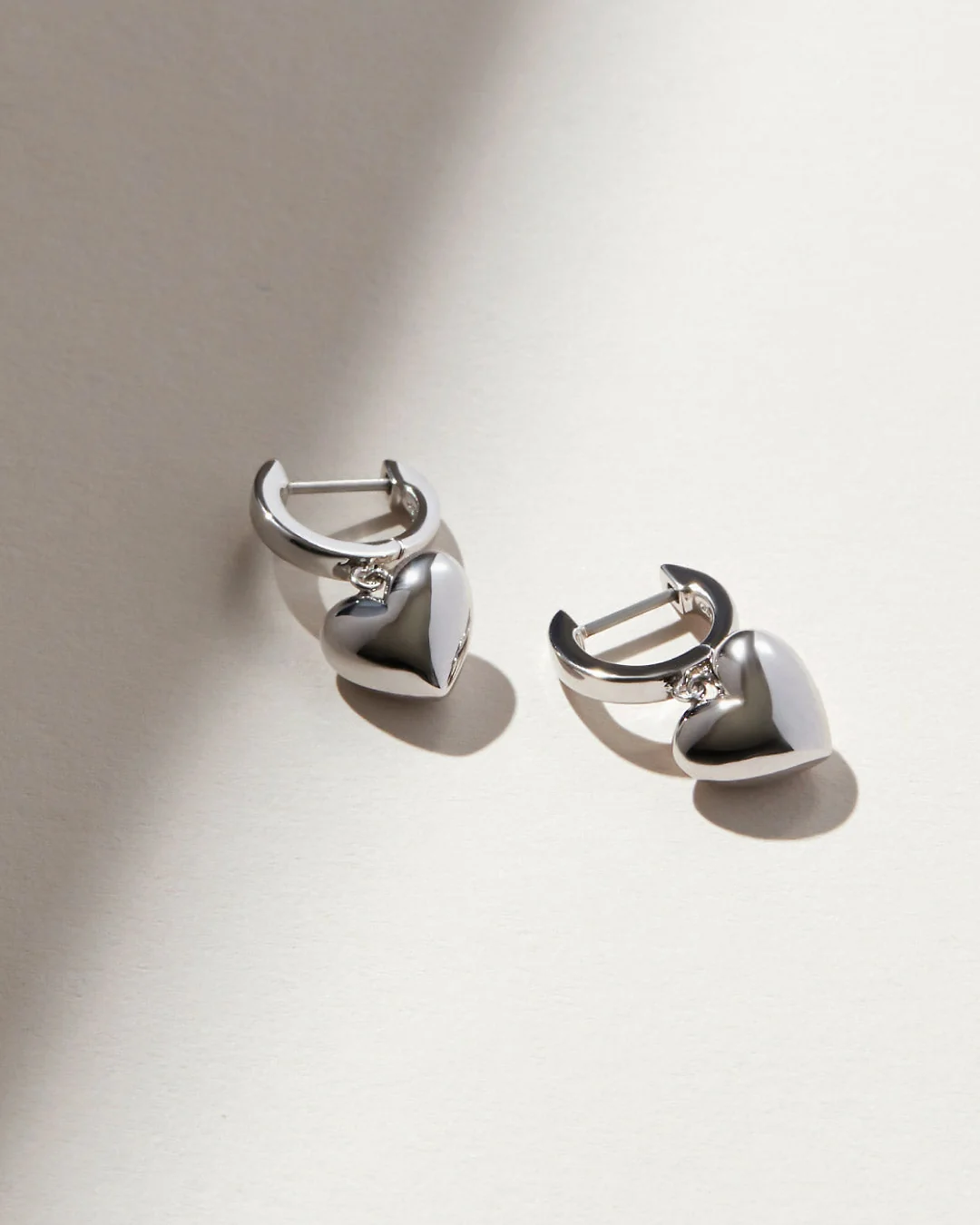 Puffed Heart Hoops - Jessica Silver - Image 7