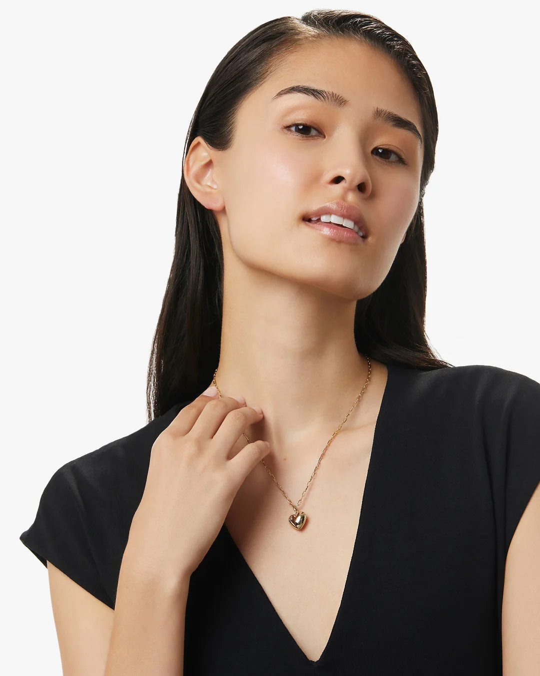 Puffed Heart Necklace - Lev - Image 6