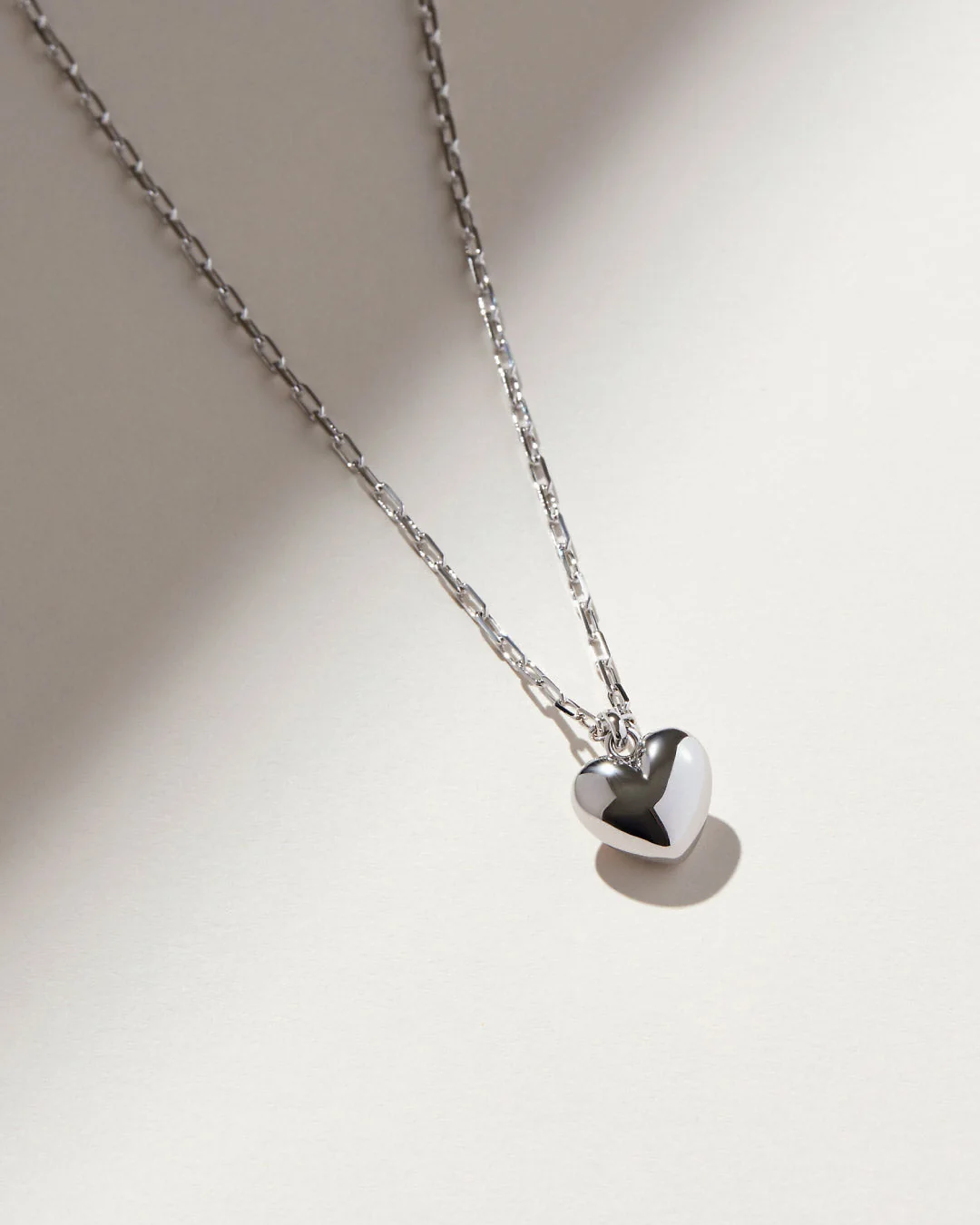 Puffed Heart Necklace - Lev Silver - Image 7