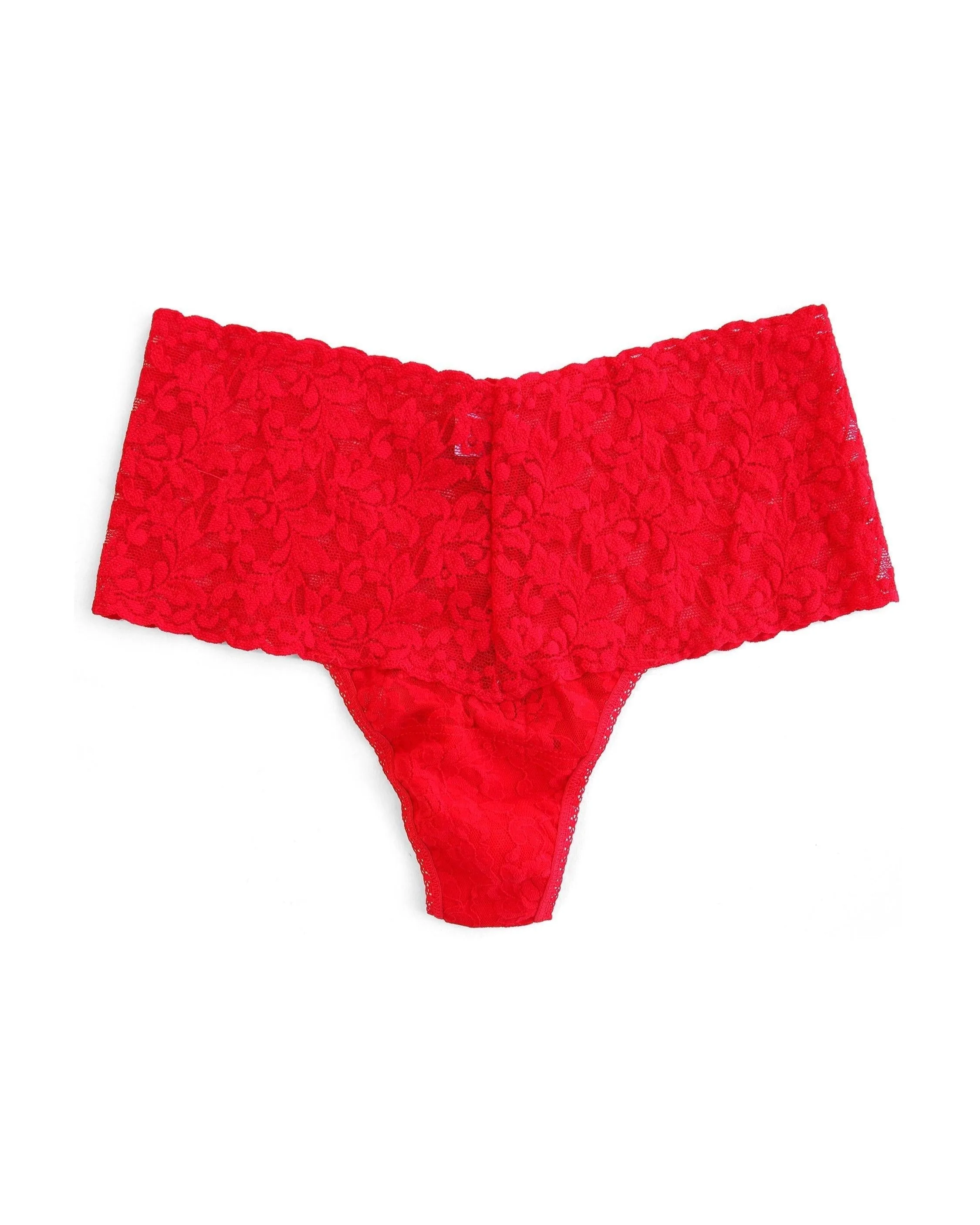 Retro Lace Thong Red - Image 4