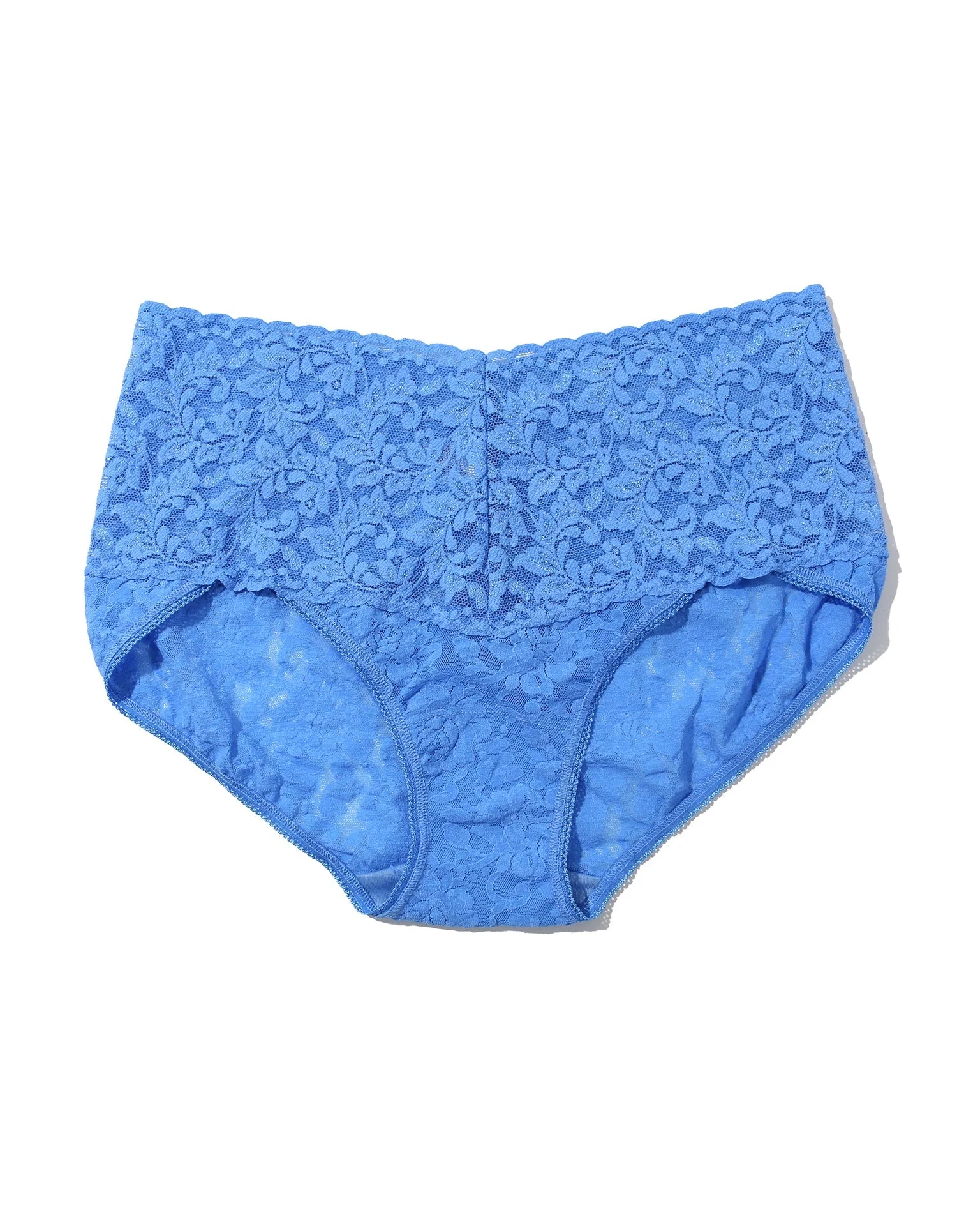 Retro Lace V-Kini Take The Plunge Blue - Image 4