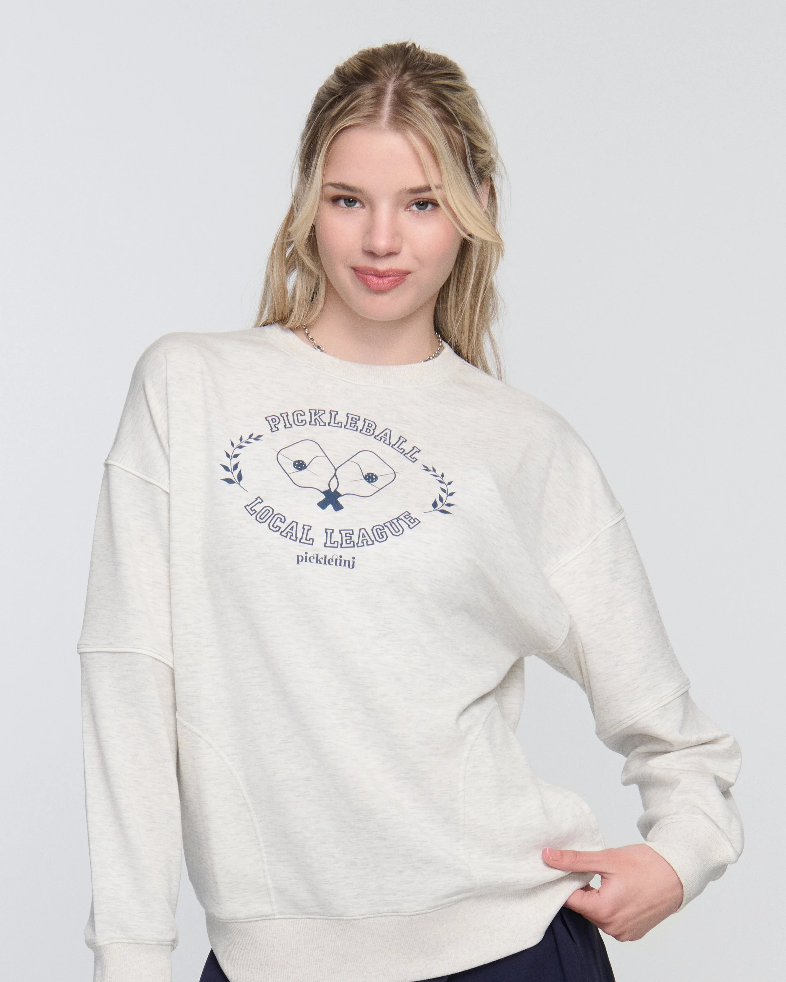 Rosa Pickleball Sweater – Long Sleeve Crewneck - Image 4