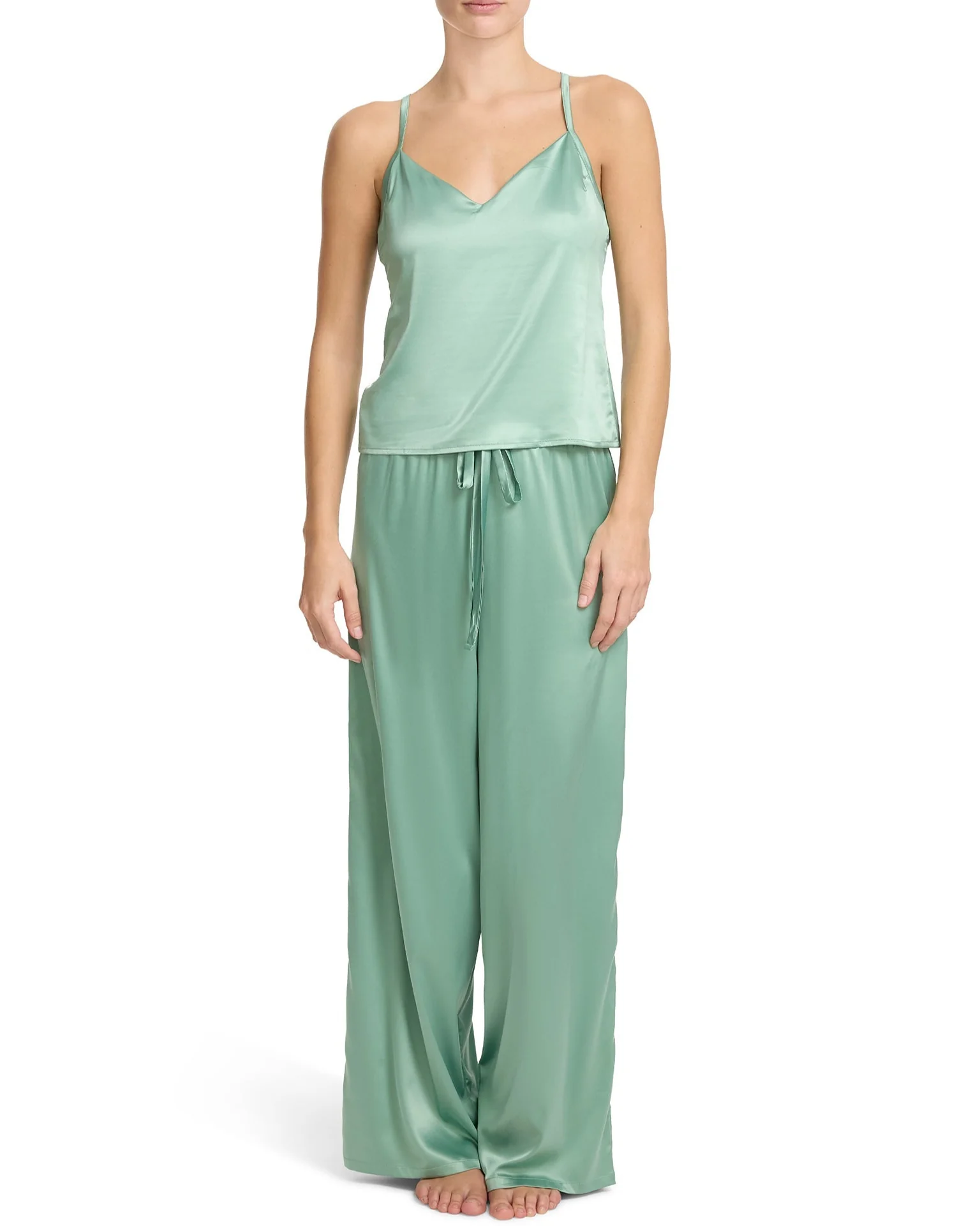 Satin Sleep Cami Green Tea - Image 3