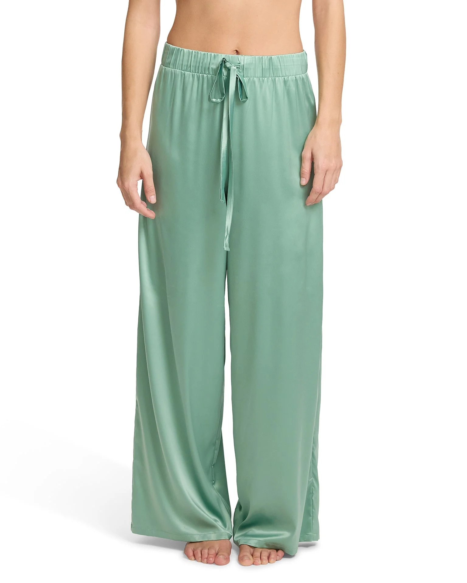 Satin Sleep Pant Green Tea - Image 2