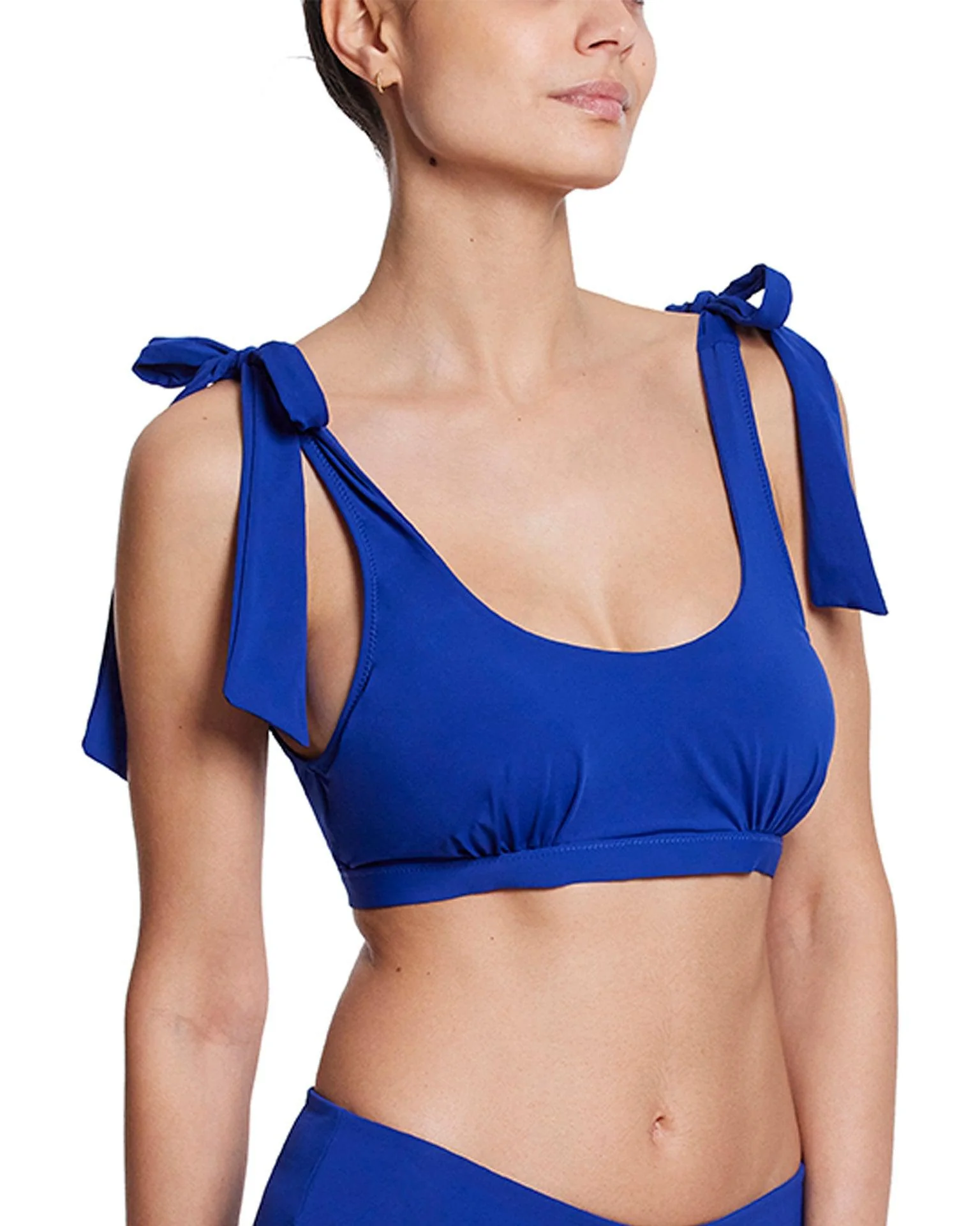 Scoop Neck Swim Top Poolside Blue - Image 3