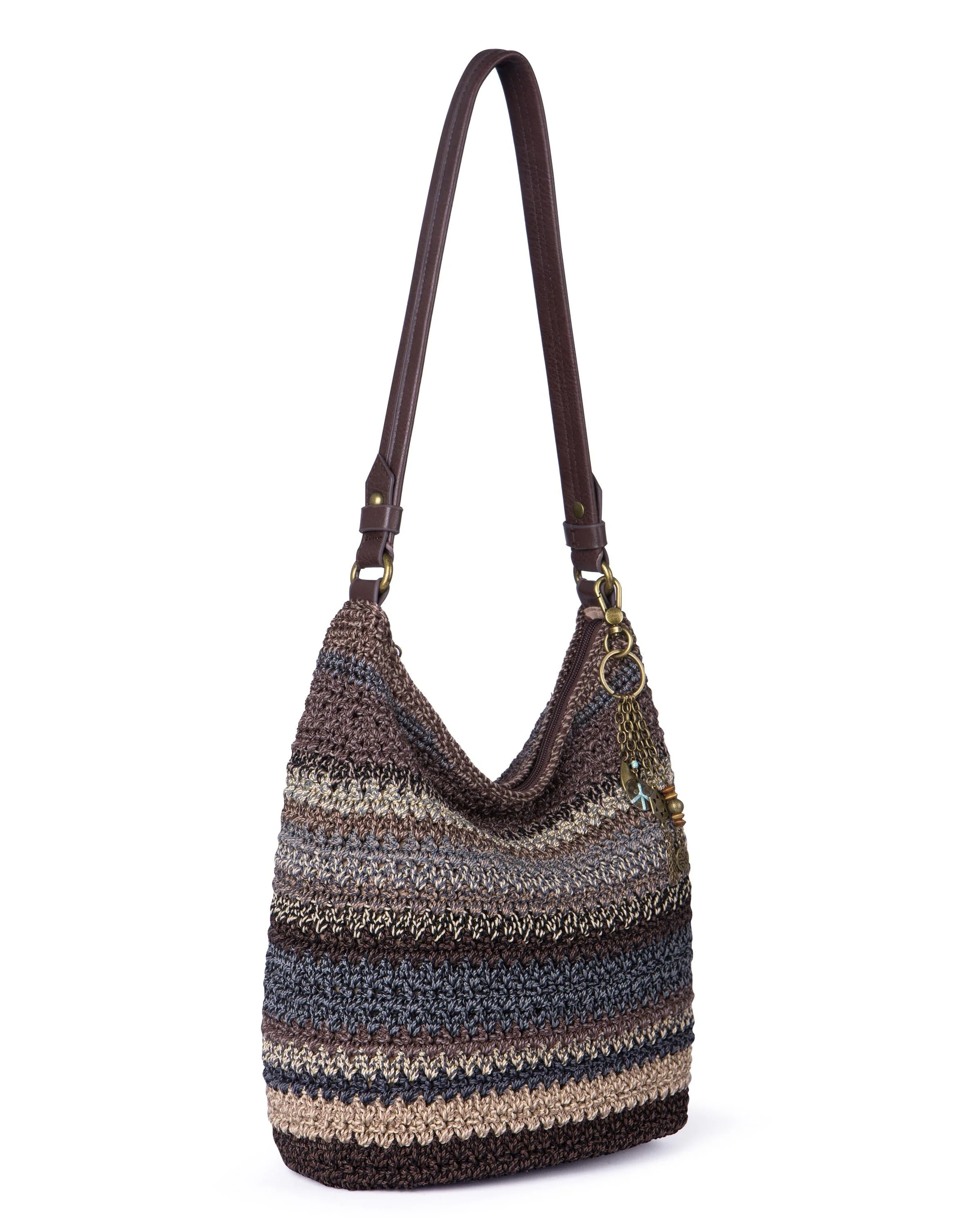 Sequoia Hobo - Hand Crochet - Aspen Stripe - Image 3