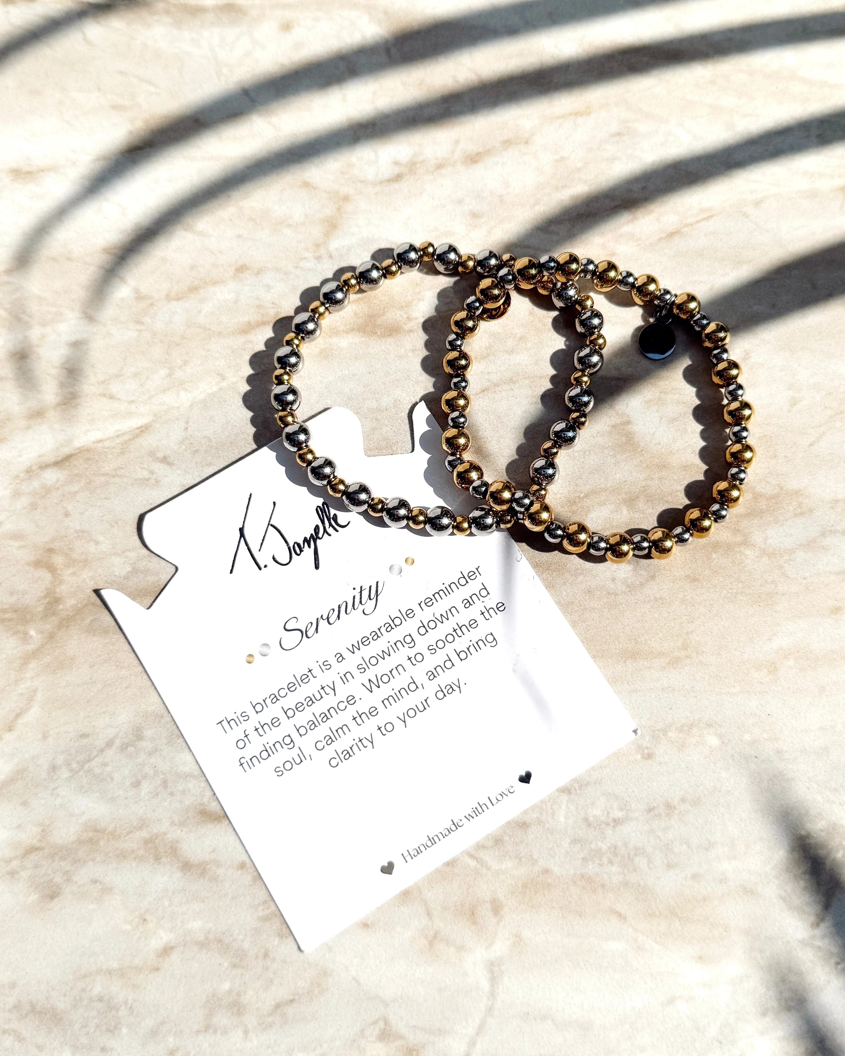 Serenity Collection- Stainless Steel Gemstone Bracelet - Image 3