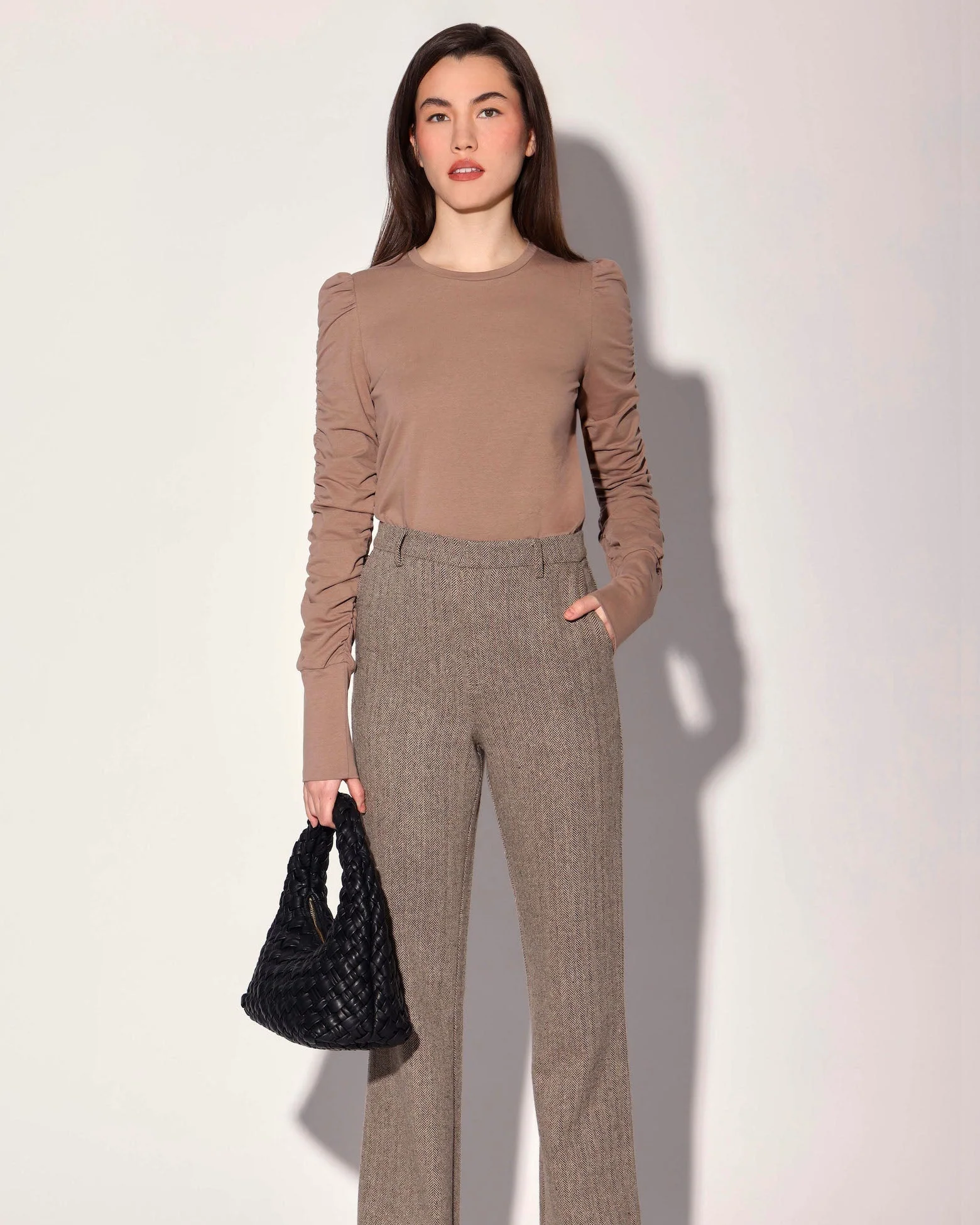 Shane Pant, Brown Herringbone
