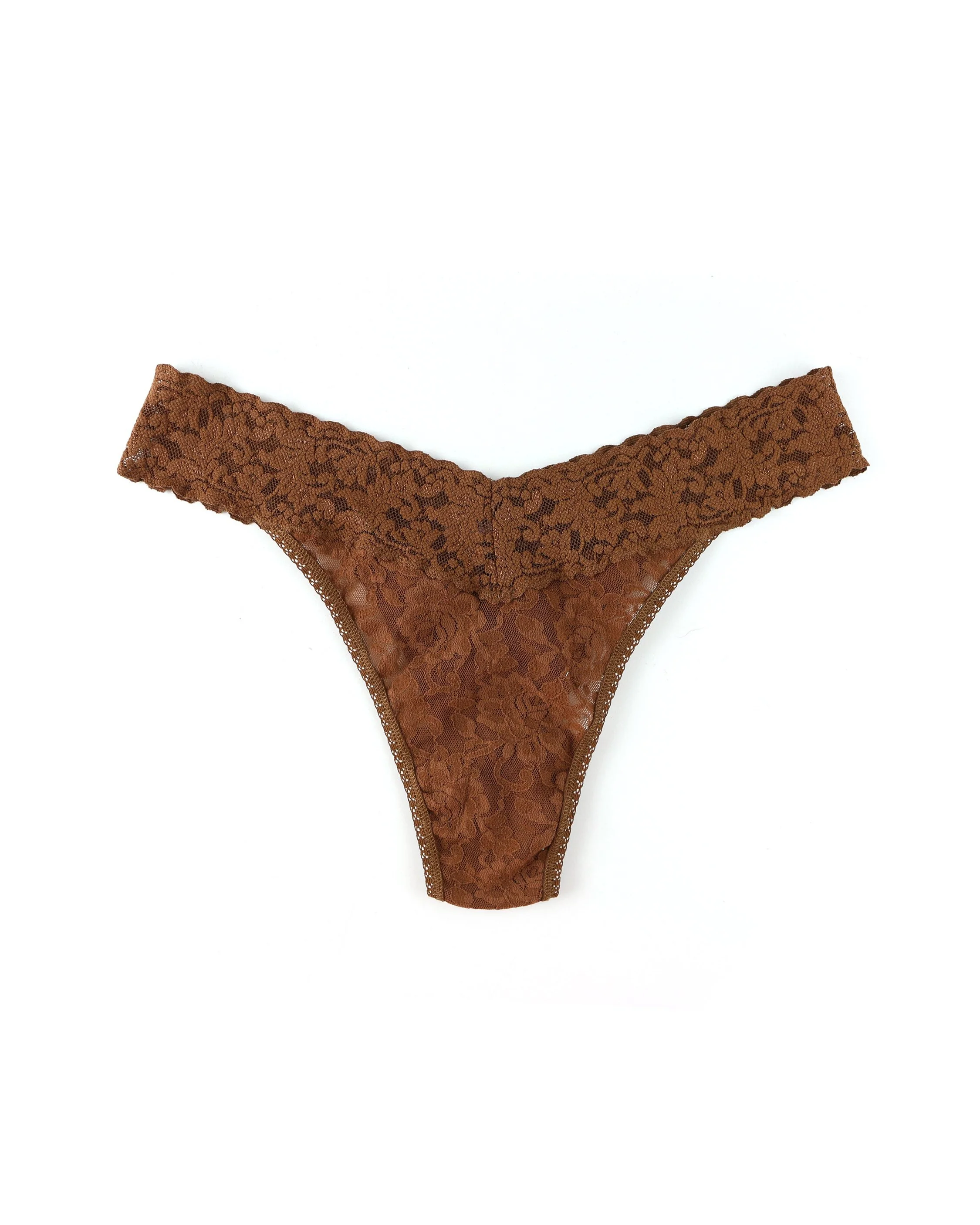 Signature Lace Original Rise Thong Macchiato Brown - Image 3