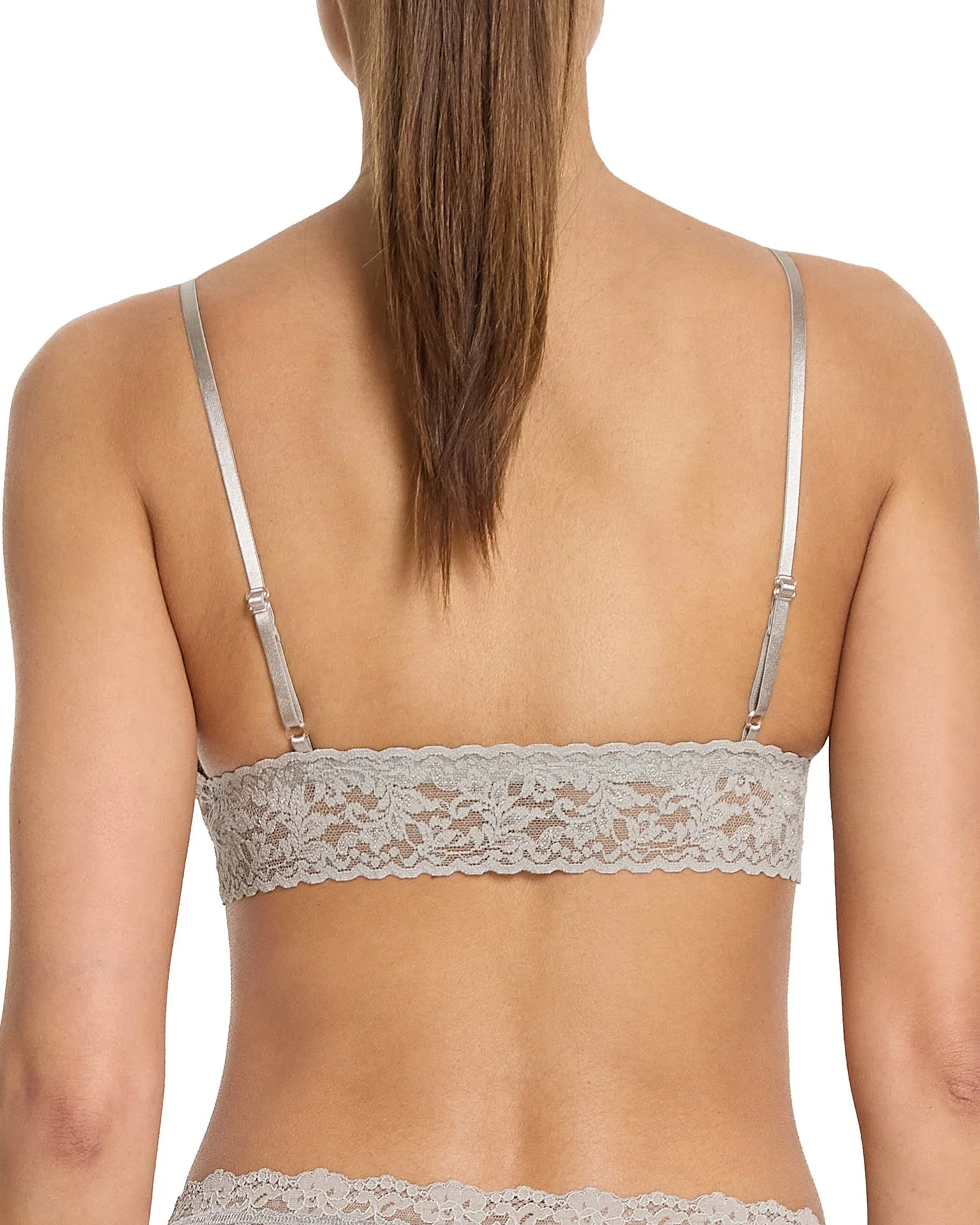 Signature Lace Padded Triangle Bralette Sleep In Grey Sale - Image 2