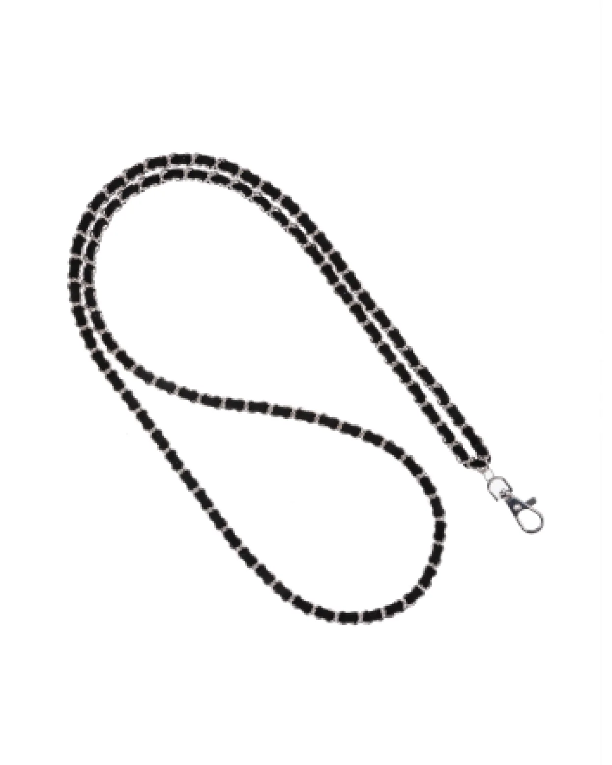 Silver Black Crossbody Phone Chain - Image 2