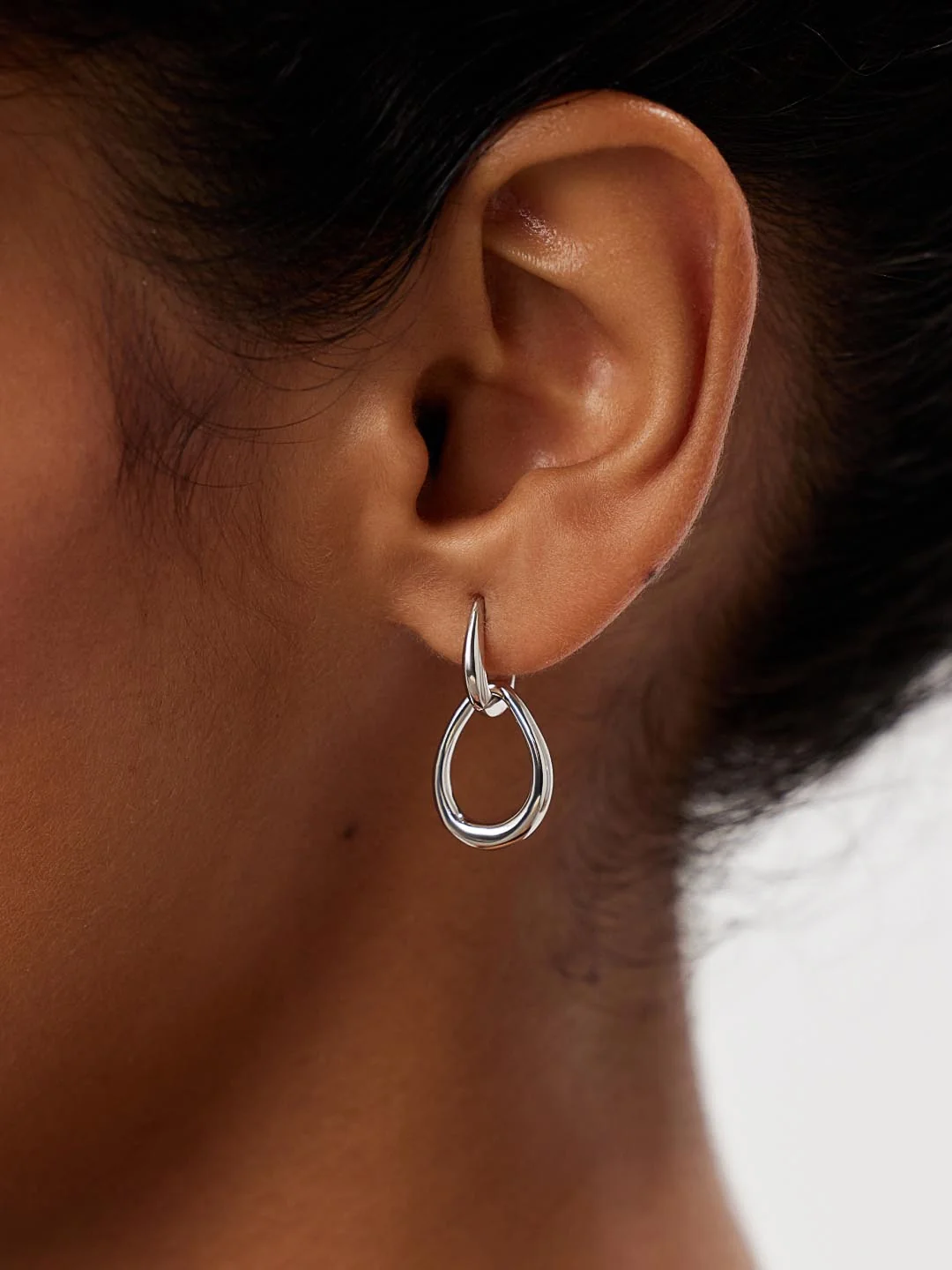 Silver Drop Earrings - Sage Silver - Image 2