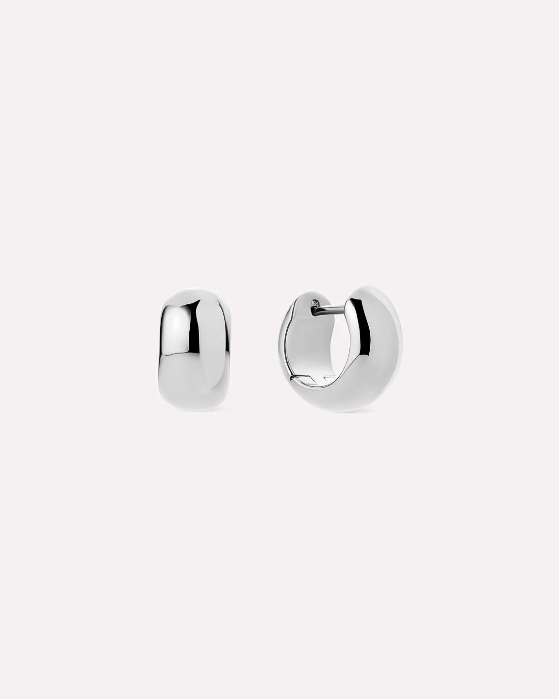 Silver Hoop Earrings - Giulia Bold Silver
