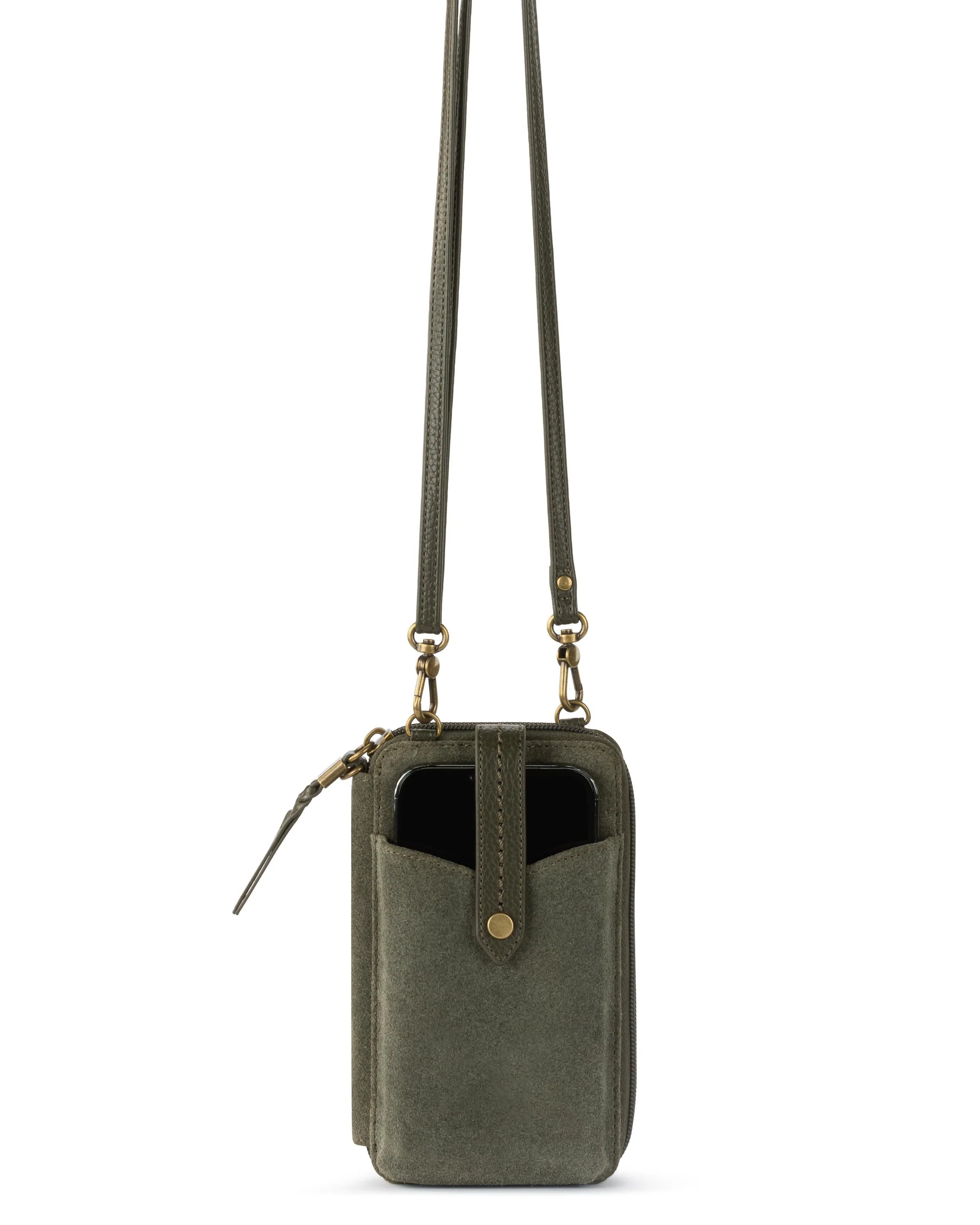 Silverlake Smartphone Wallet - Leather - Moss Suede - Image 2