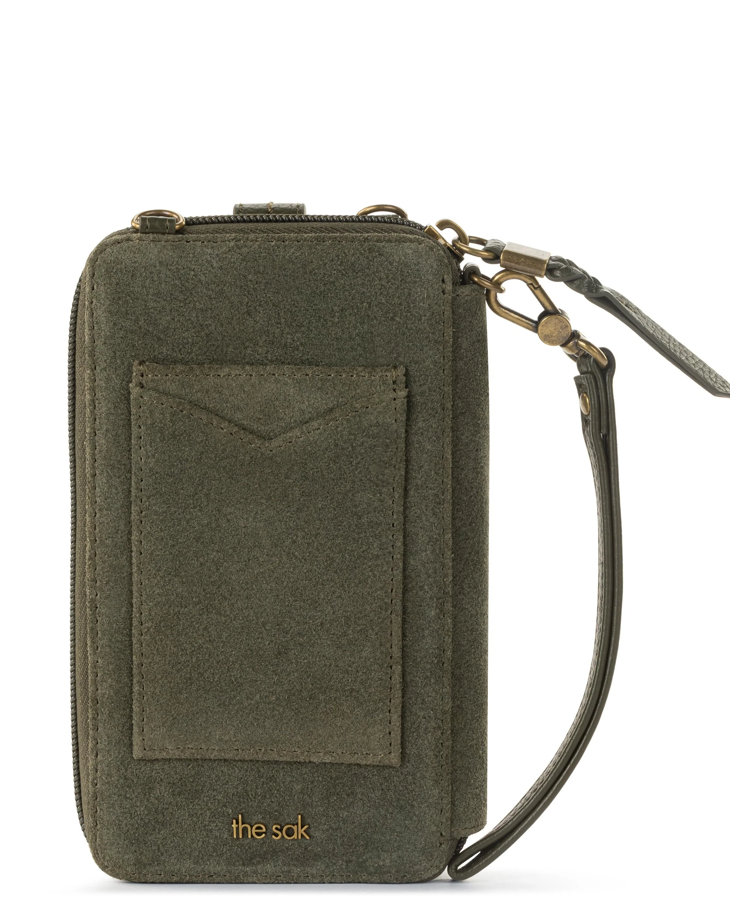 Silverlake Smartphone Wallet - Leather - Moss Suede - Image 5