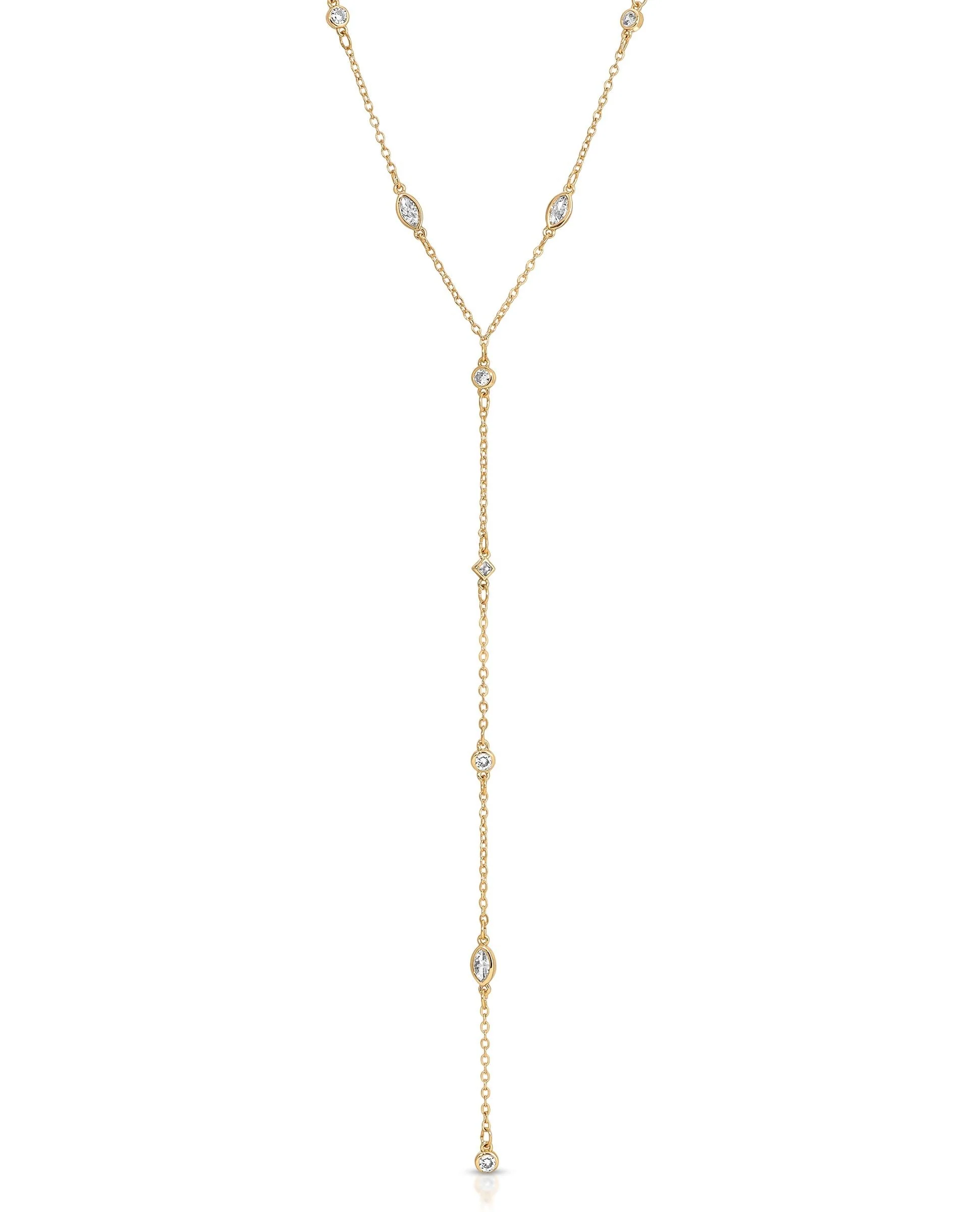 Simple Statement Crystal Dotted Lariat
