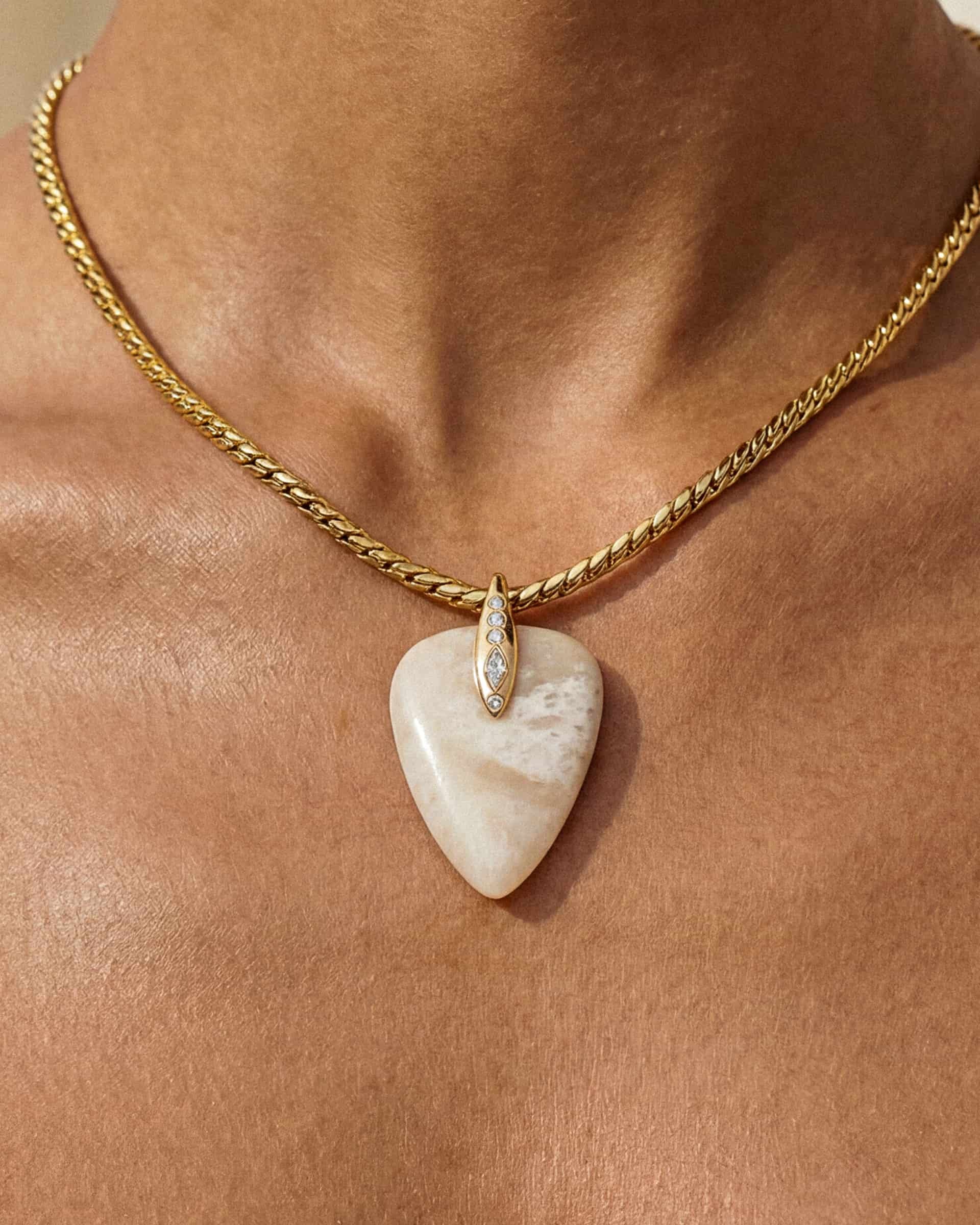 Solstice Pendant Choker in Bone - Image 2
