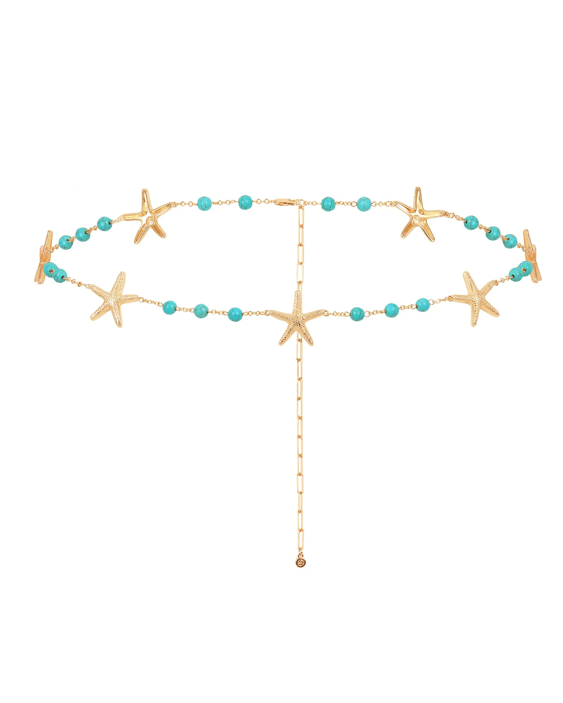 Starfish and Turquoise Bead Waist Chain