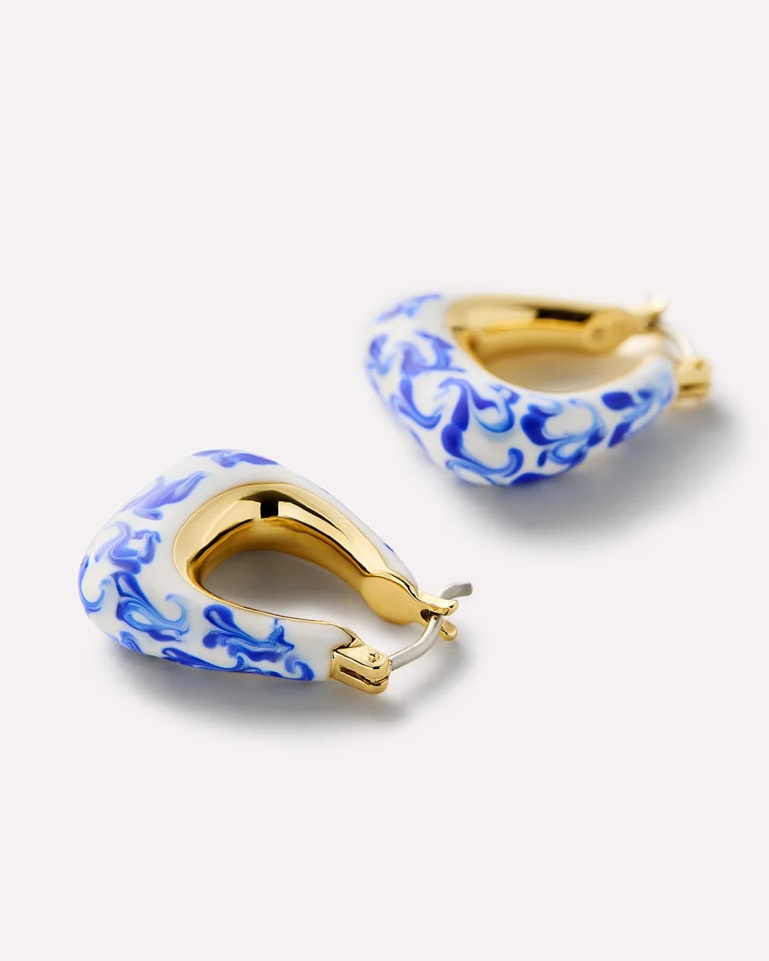 Statement Earrings - Dakota Marble Blue - Image 6