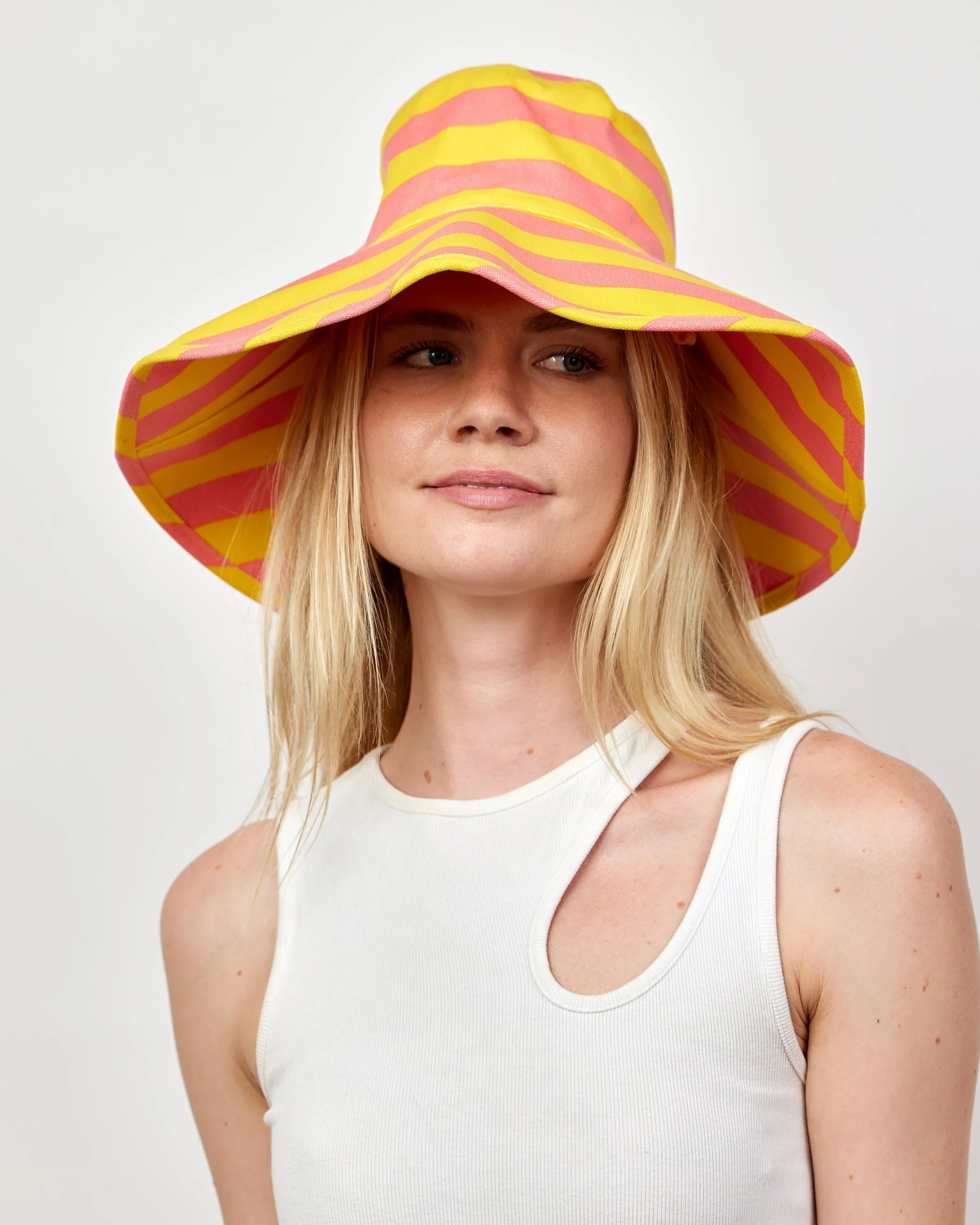 Striped Canvas Sunhat - Image 5
