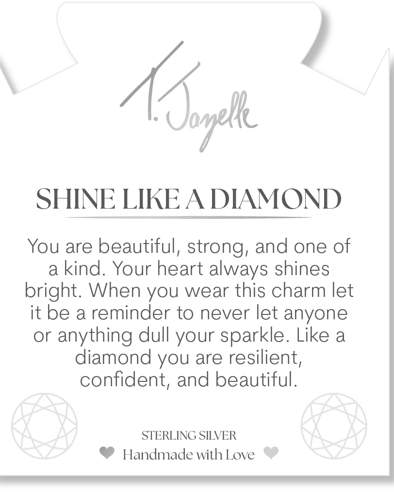 Sunset Quartz Gemstone Bracelet with Shine Like A Diamond Sterling Silver Charm - Image 2