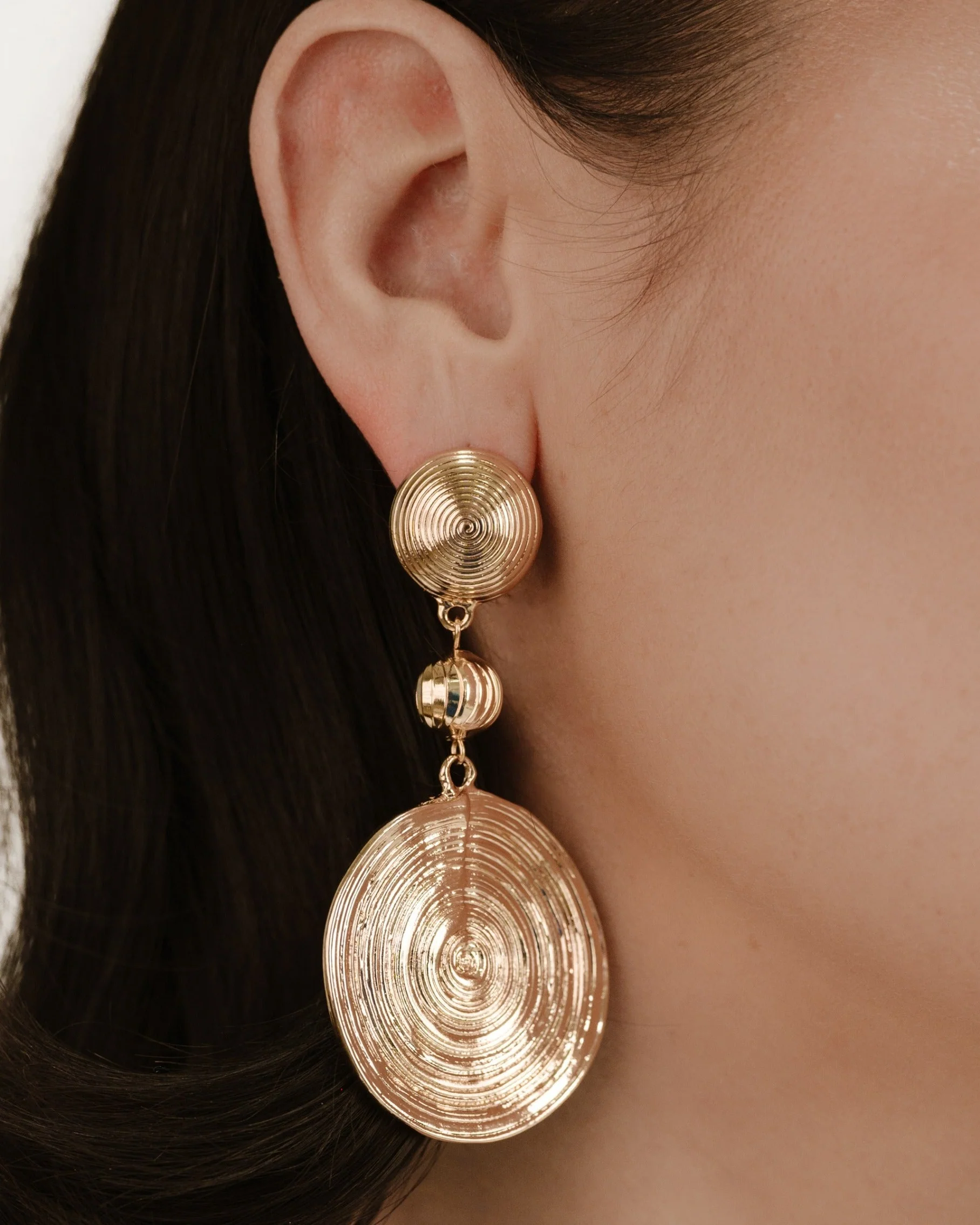 Swirl Pendant Dangle Earrings - Image 2
