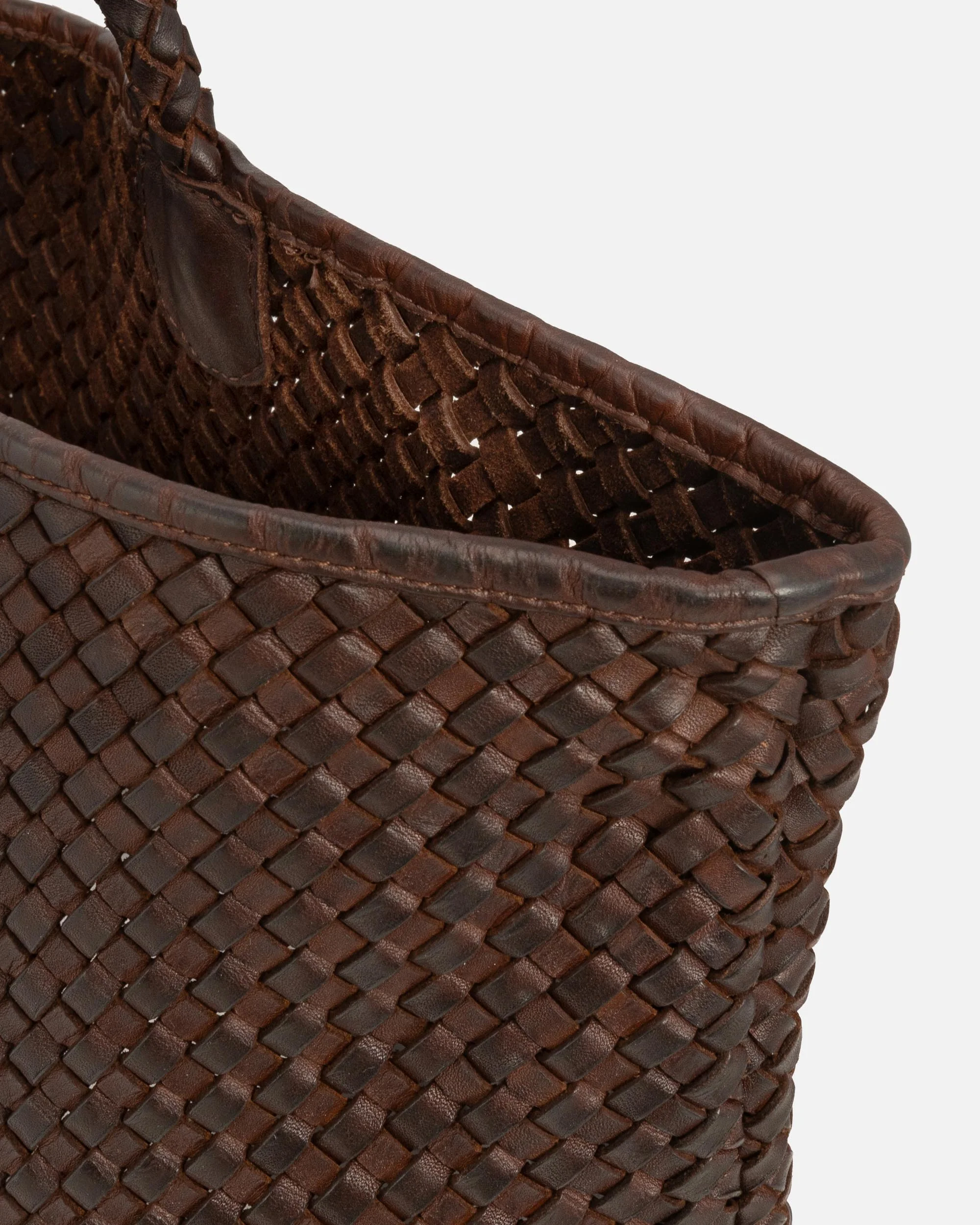Taylor | Woven Leather Tote Bag - Image 11