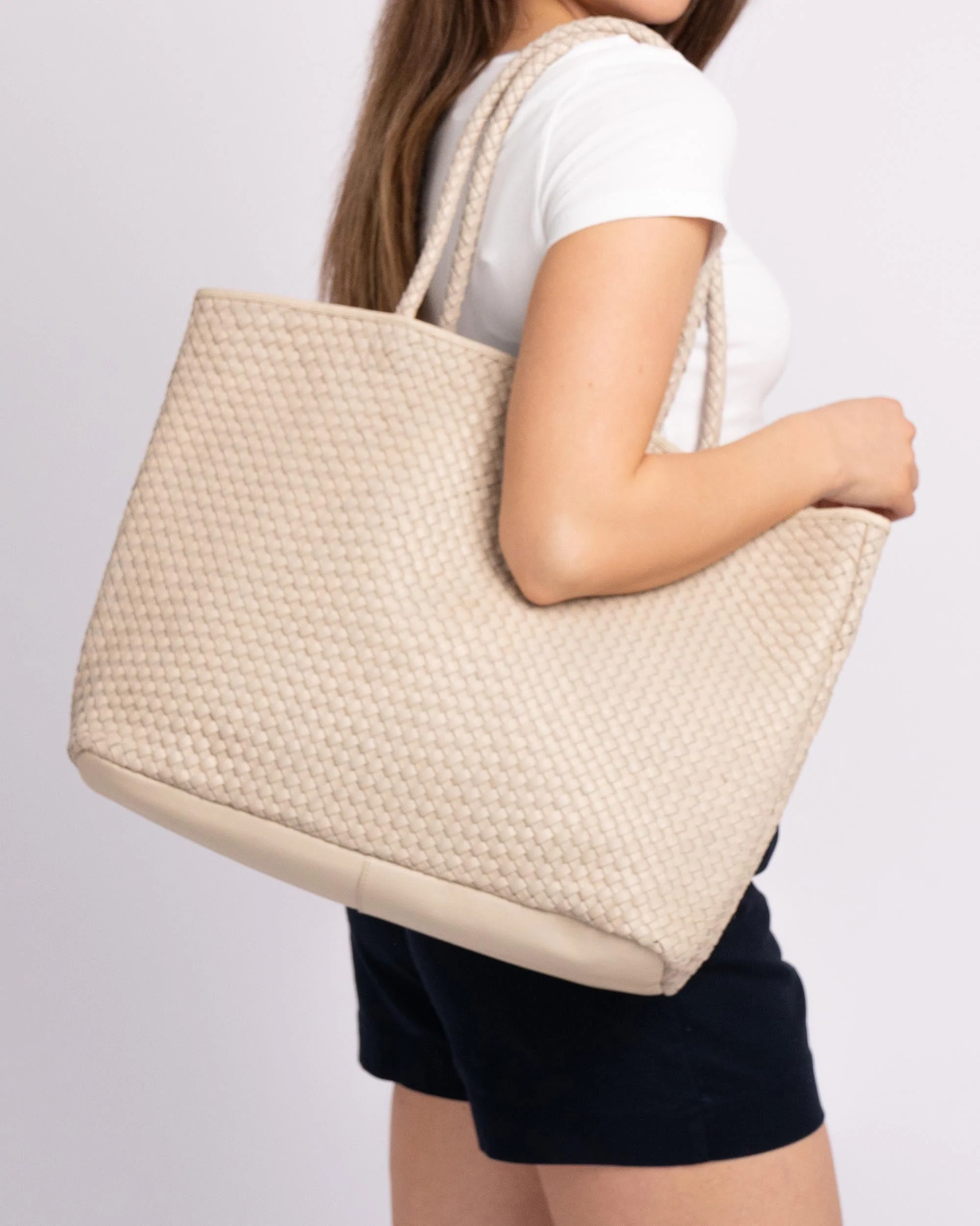 Taylor | Woven Leather Tote Bag - Image 15