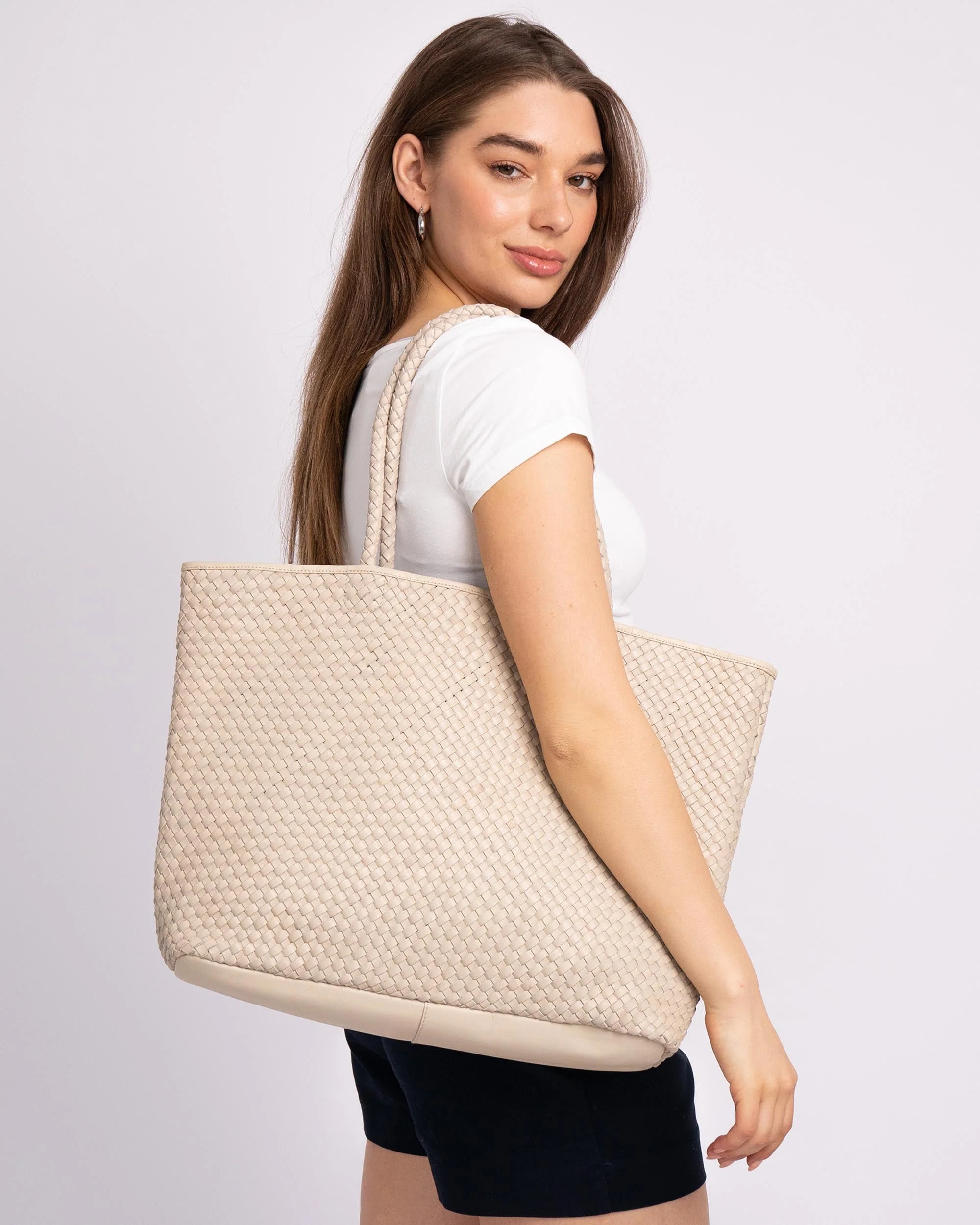 Taylor | Woven Leather Tote Bag - Image 16