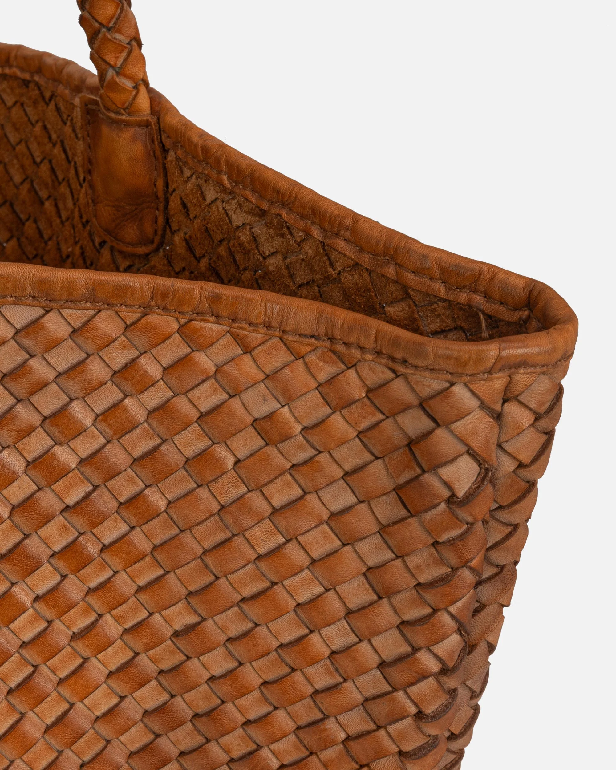 Taylor | Woven Leather Tote Bag - Image 5