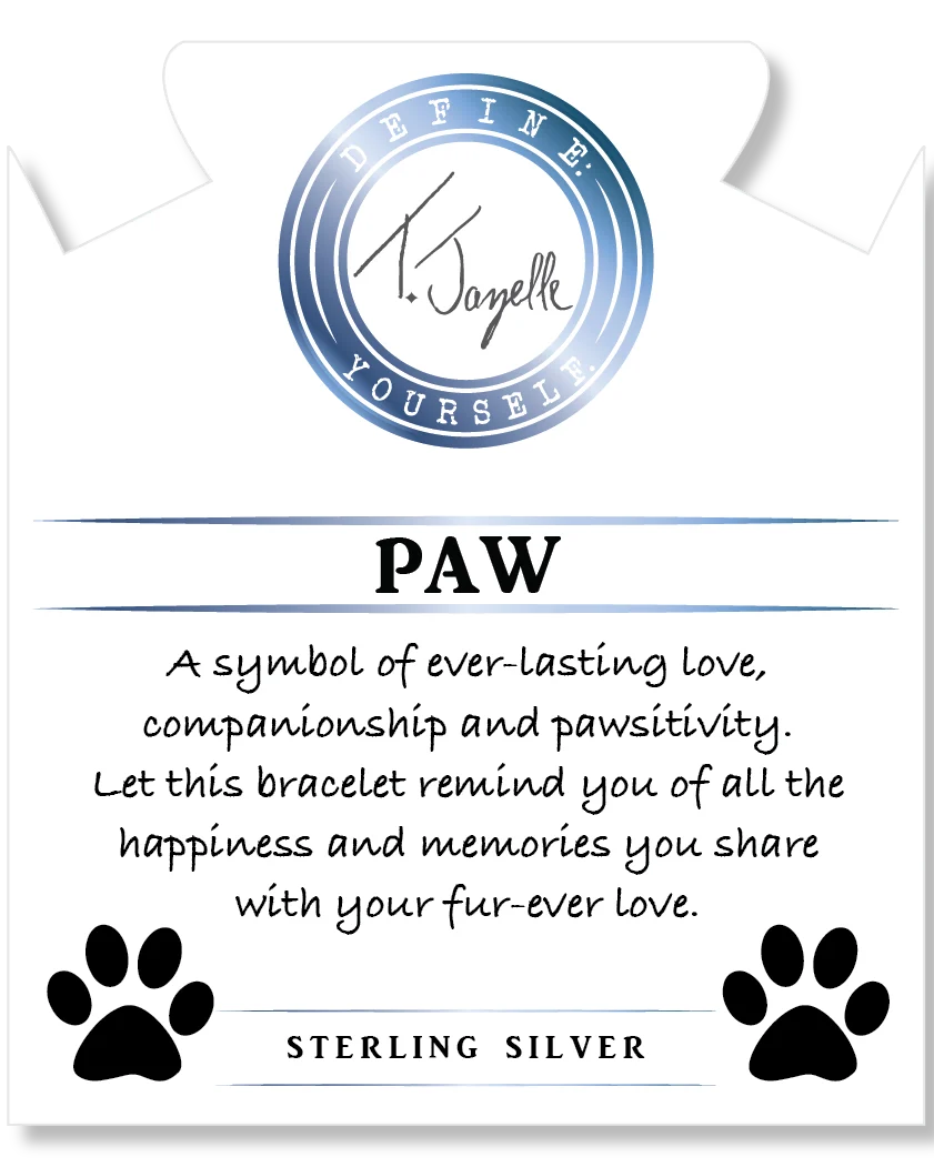 Terahertz Gemstone Bracelet with Paw CZ Sterling Silver Charm - Image 2