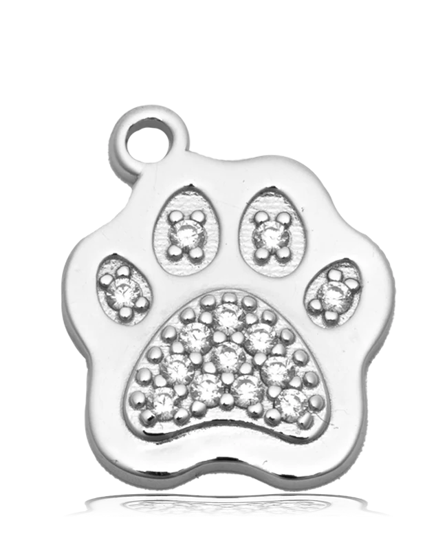 Terahertz Gemstone Bracelet with Paw CZ Sterling Silver Charm - Image 3