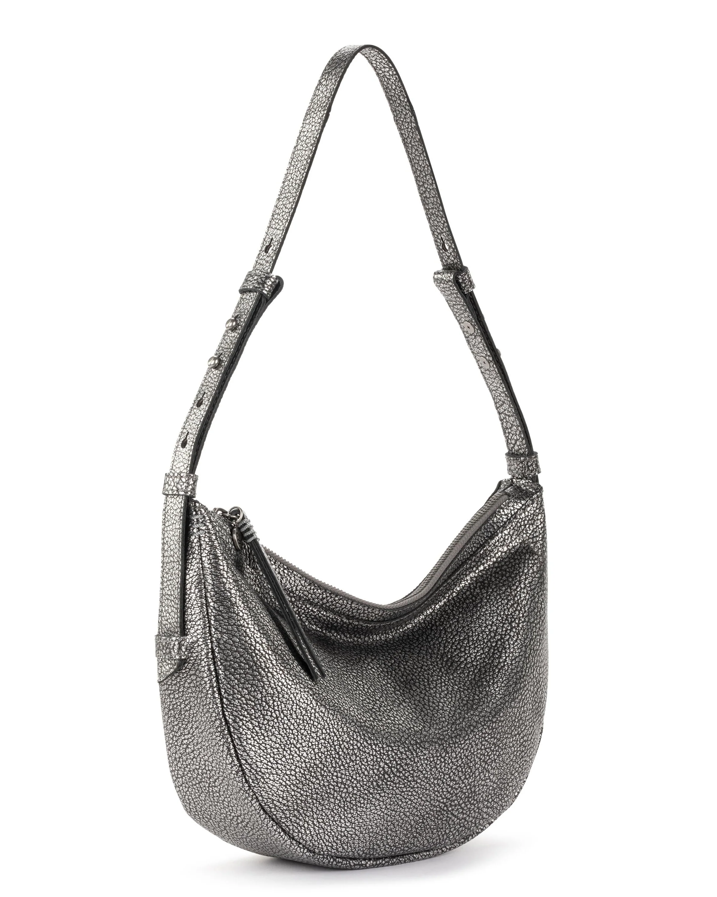 Tess Shoulder Bag - Leather - Dark Silver - Image 3