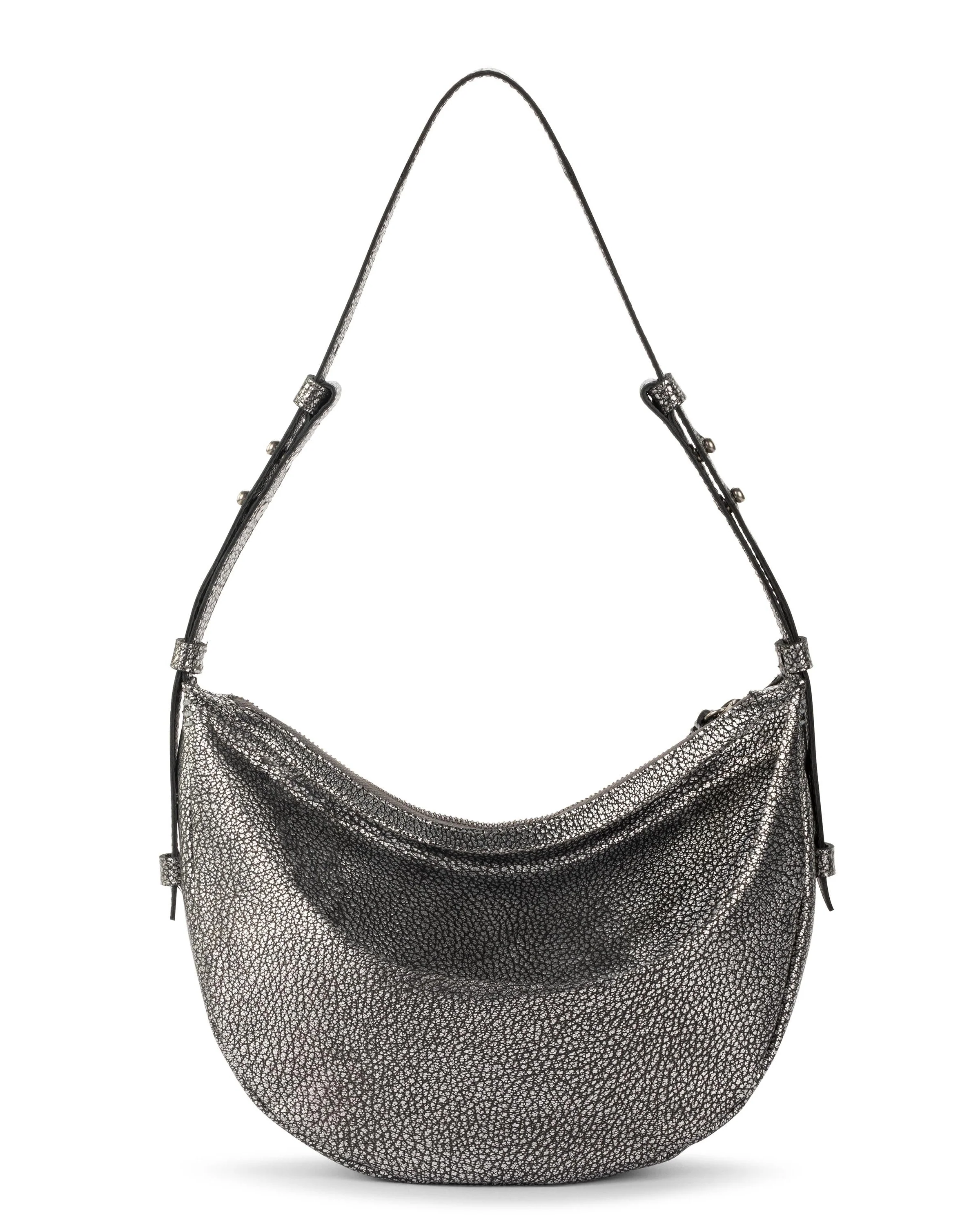Tess Shoulder Bag - Leather - Dark Silver - Image 5
