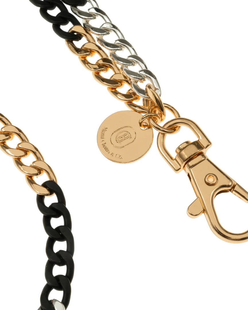 Trifecta Gold/Silver/Black Crossbody Phone Chain - Image 3