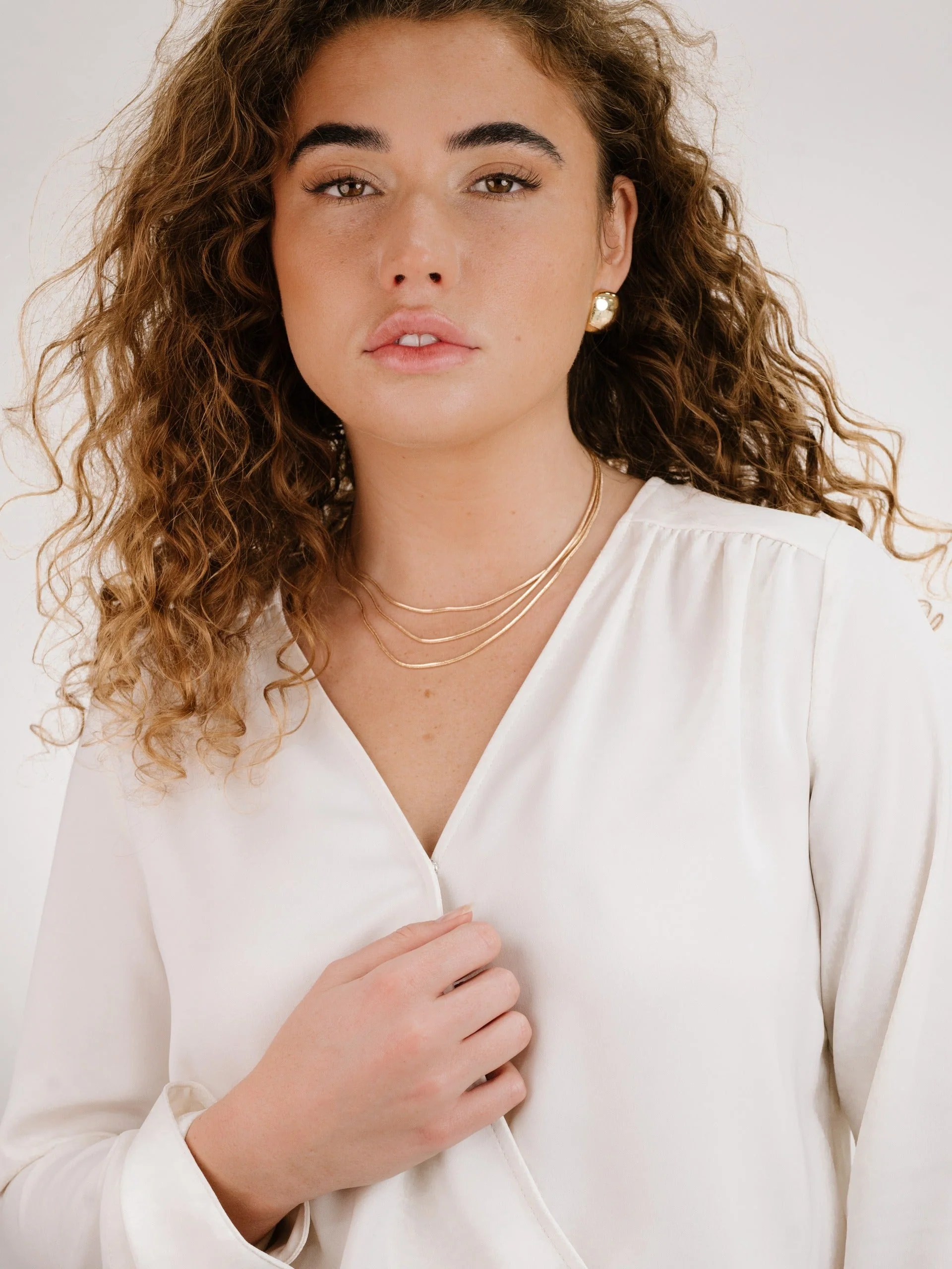 Triple Snake Chain Necklace - Image 4