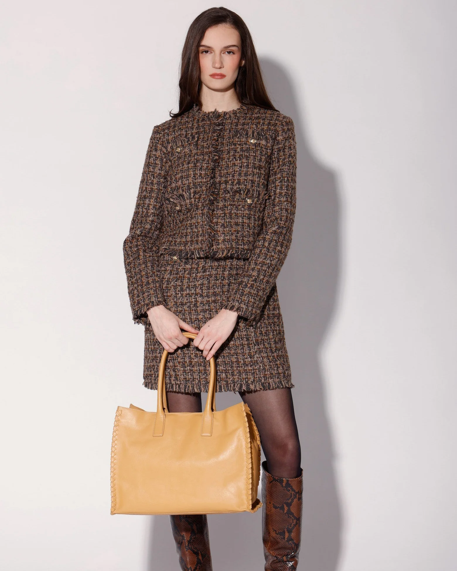 Tucker Jacket, Chocolate Tweed - Image 2