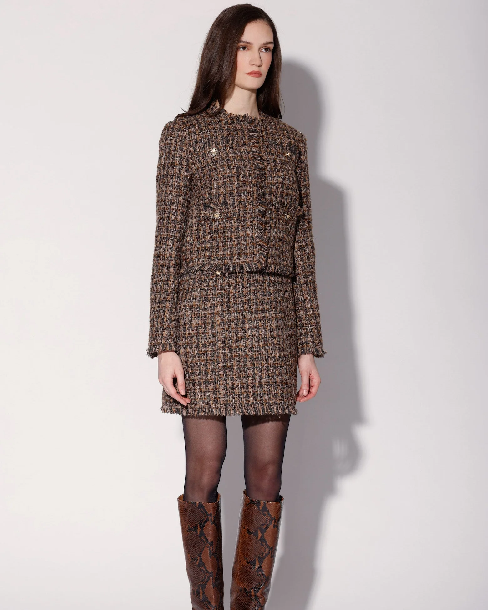 Tucker Jacket, Chocolate Tweed - Image 3