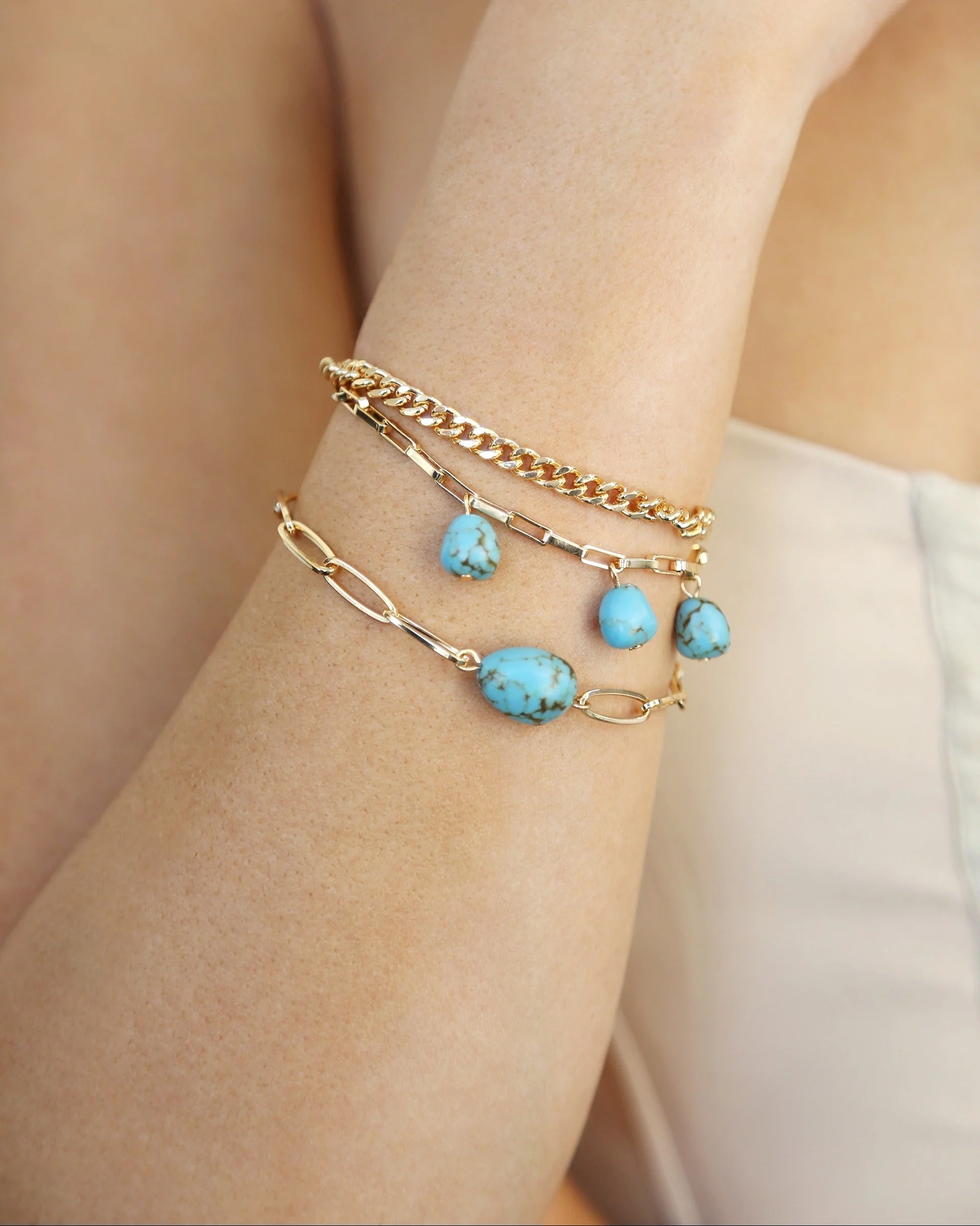 Turquoise Nugget Bracelet Set - Image 5