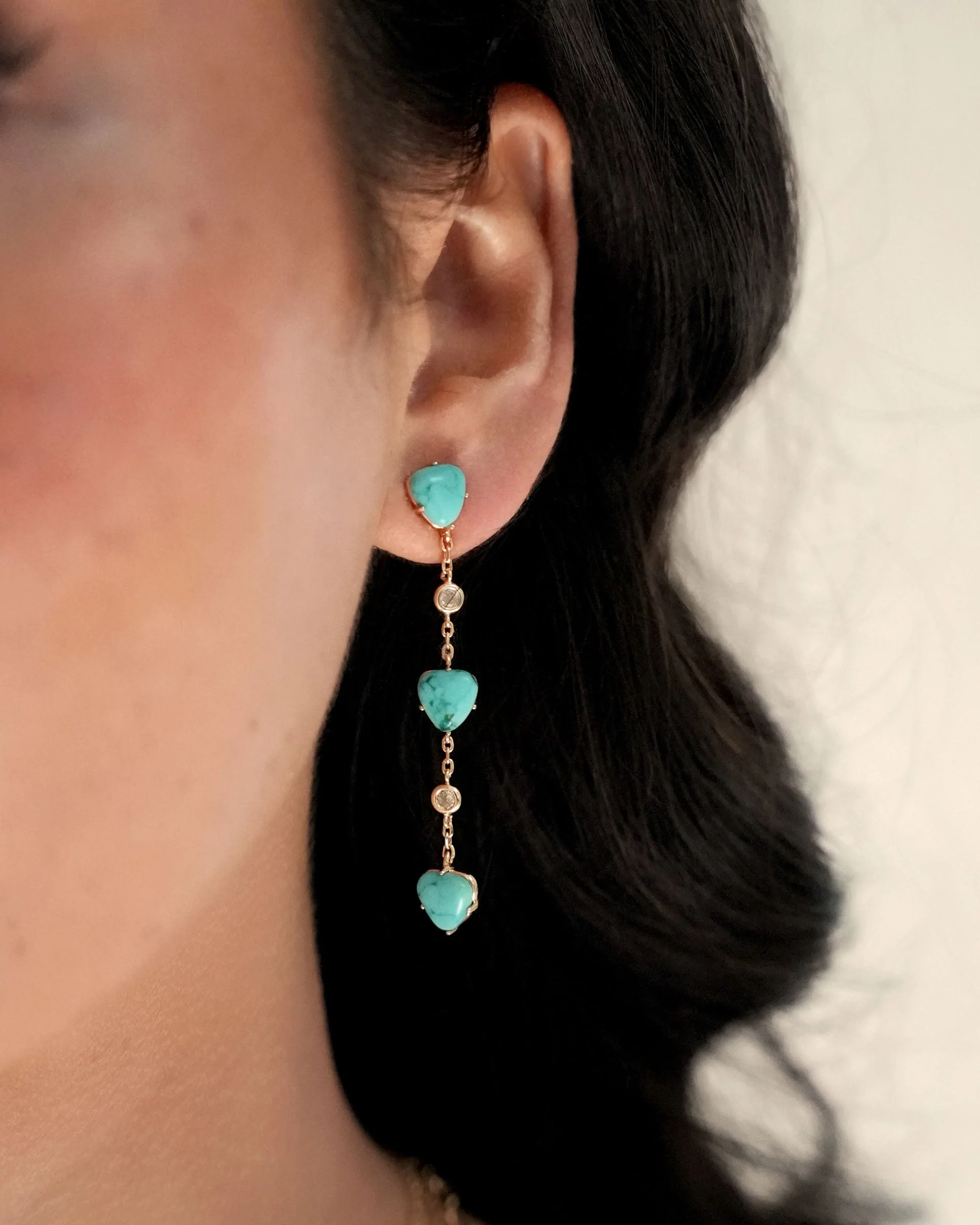 Turquoise Solstice Dangle Earrings - Image 2