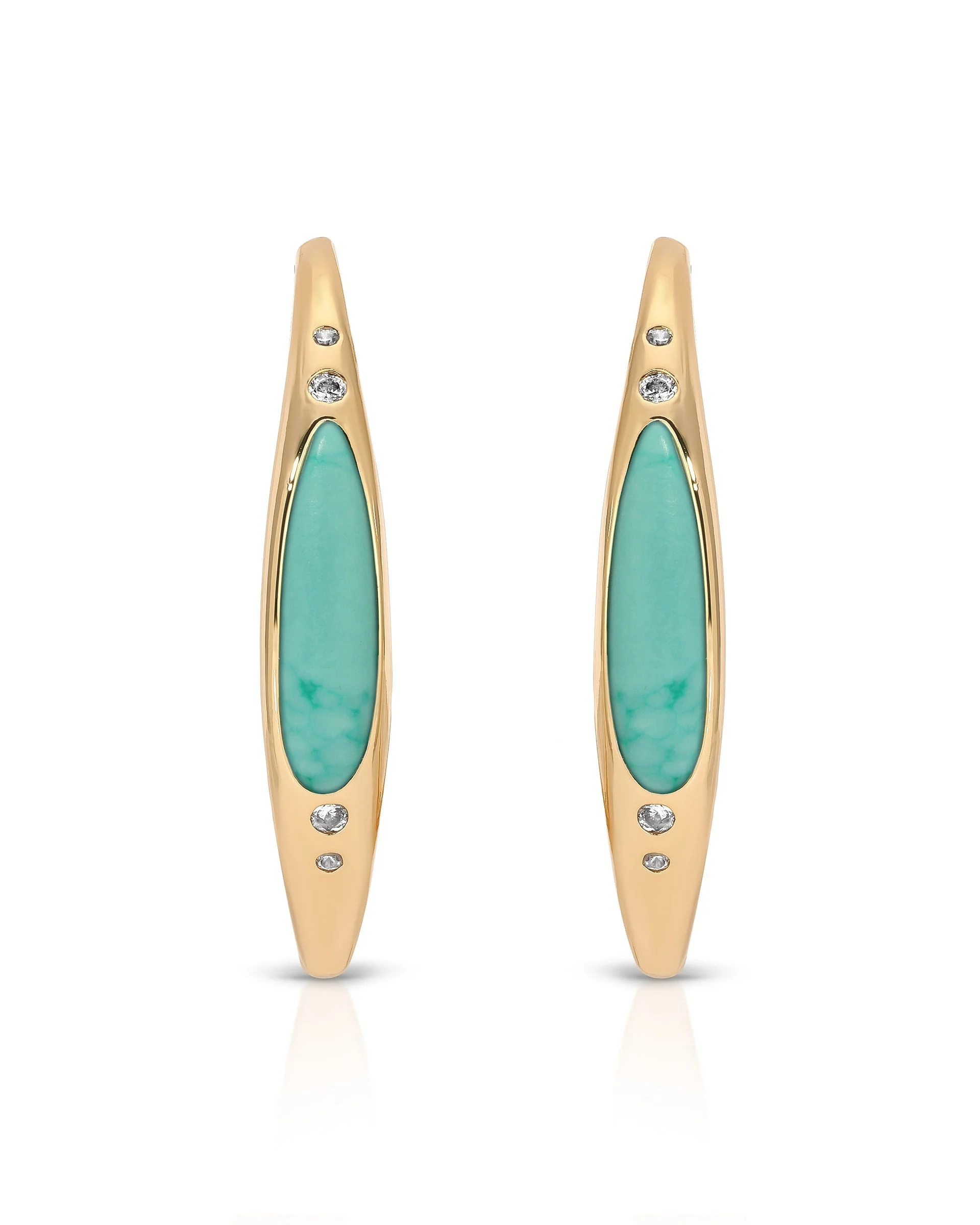 Turquoise Solstice Hoops - Image 3