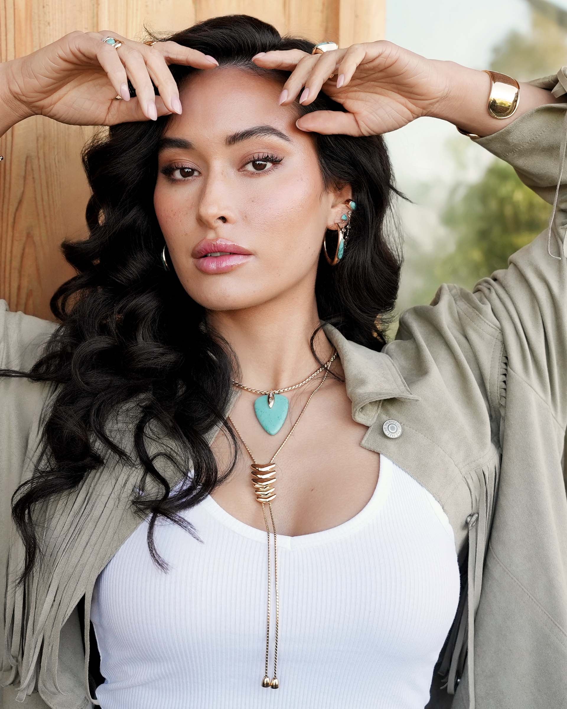 Turquoise Solstice Hoops - Image 6