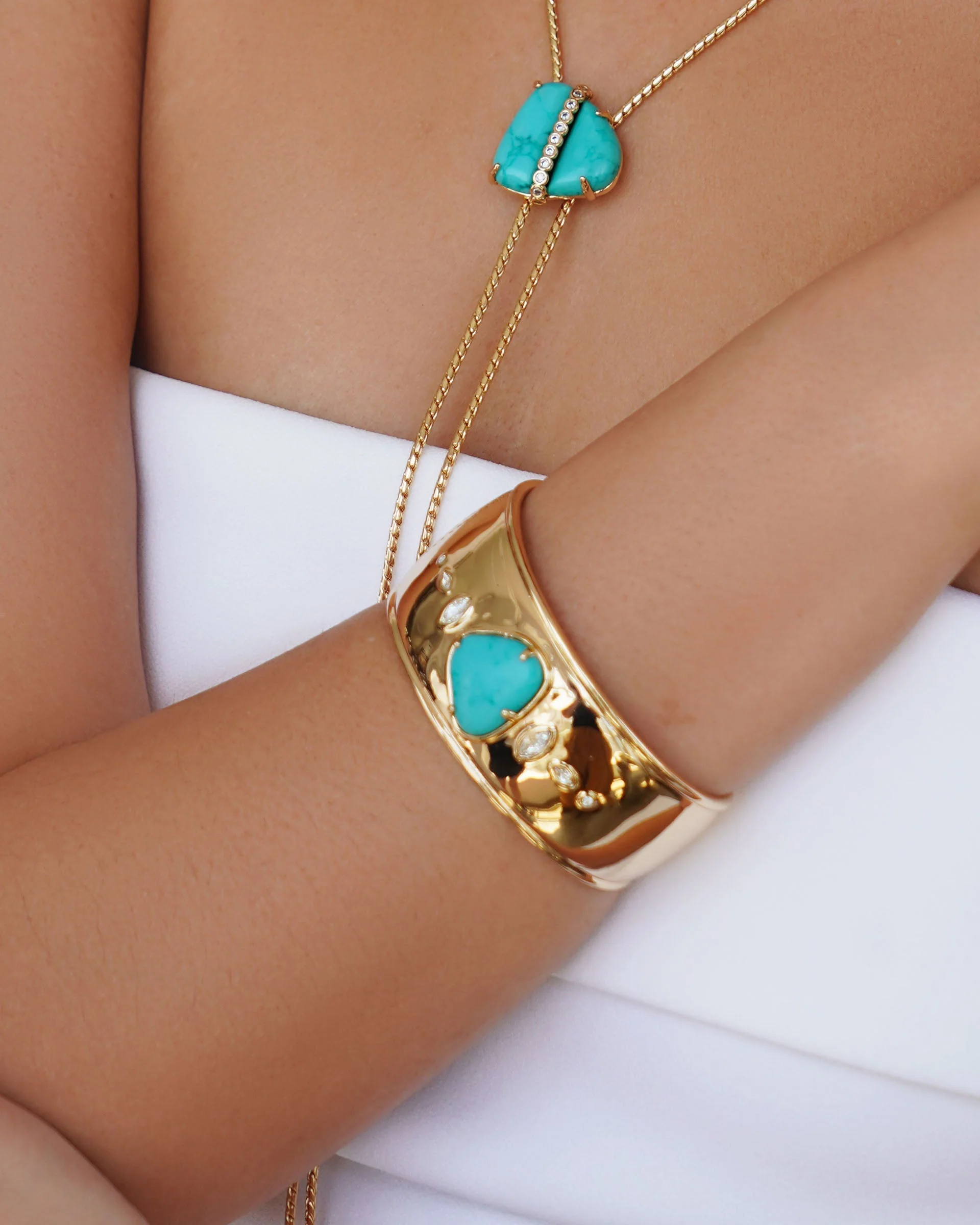 Turquoise Solstice Thick Cuff - Image 2